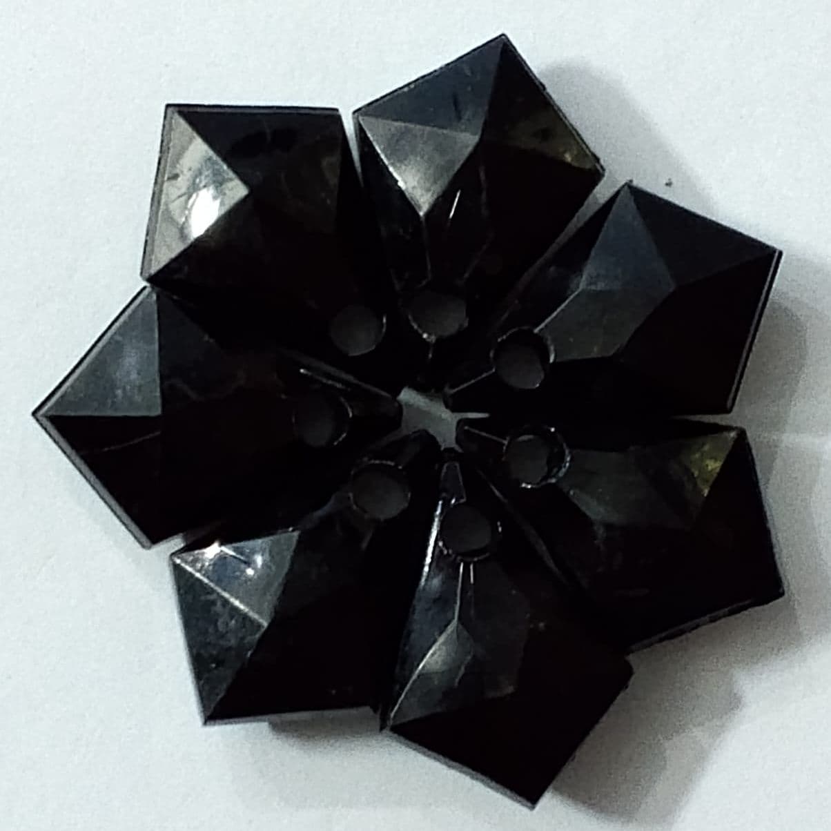 Black Rhombus Tussle (Latkan) Acrylic Beads - Pack of 40gms - Ideal for DIY Jewelry Making, Jewelry, and Dress Accessories.