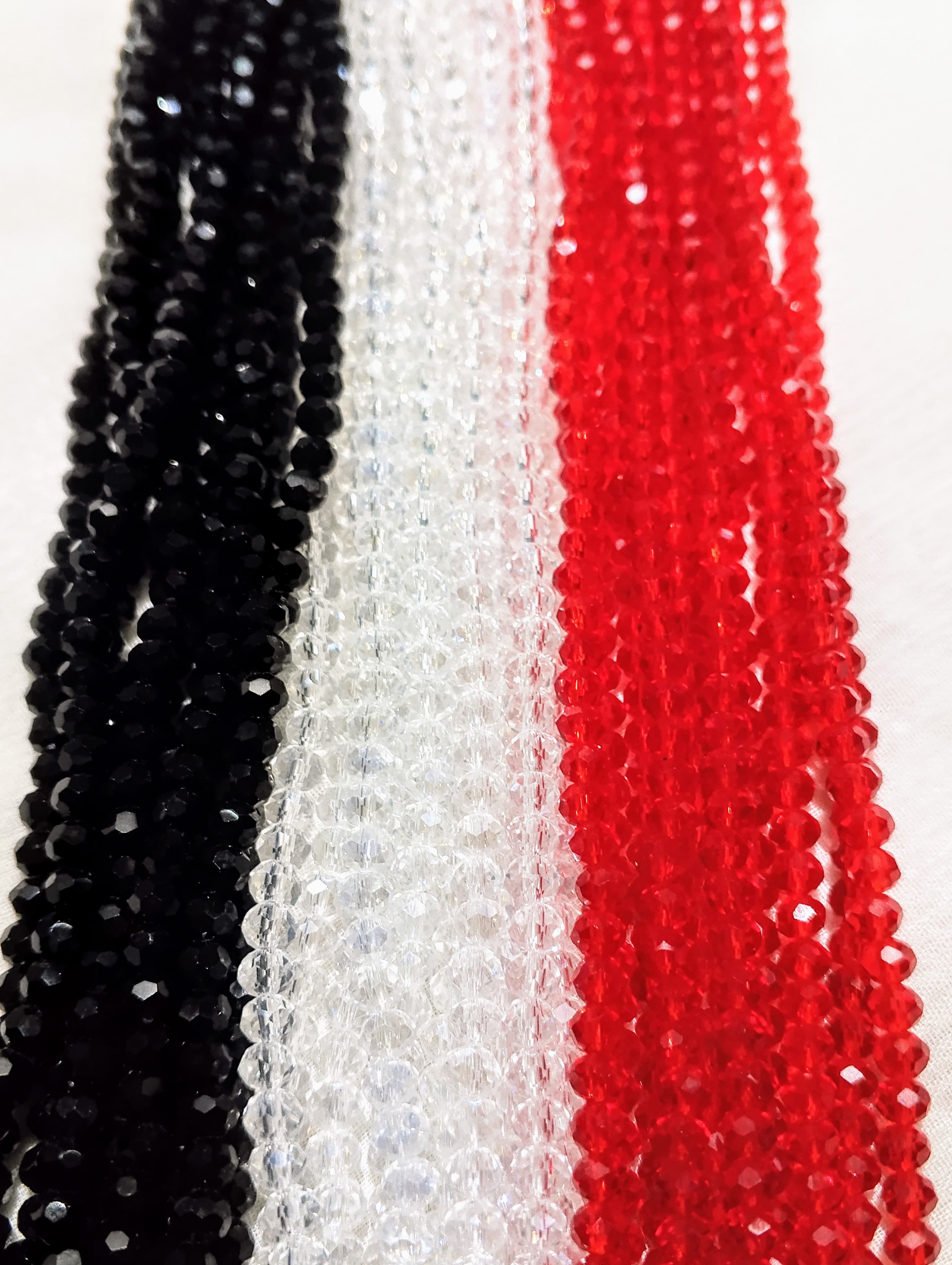 4mm Round Faceted Beads for DIY Crafts. Multicolor Acrylic Crystal Beads. 4 Strings | DIY Jewelry Making, Jewelry, Dress Accessories, Crafts, and Home Décor.