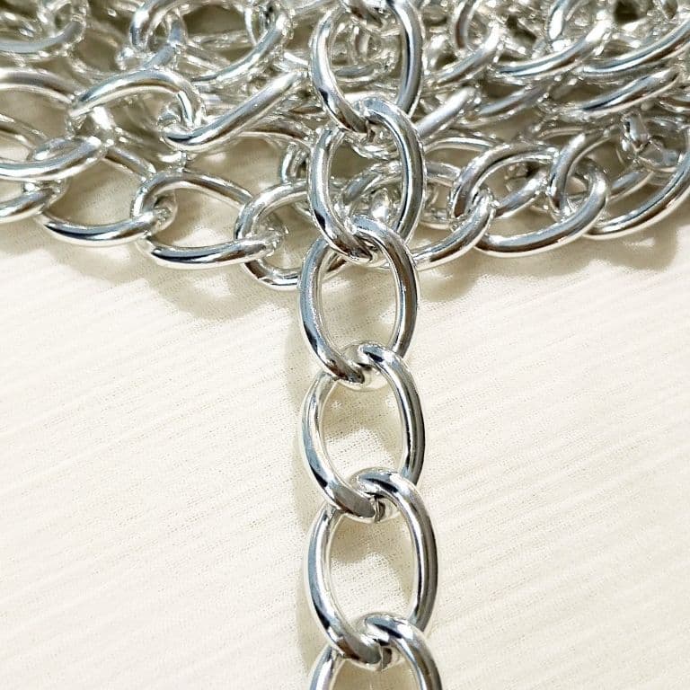 1 Yard 10mm Premium Quality Chain for Handmade Jewelry and DIY Crafting | Silver-Plated Curb Chain for Crafting Jewelry | Purse Clutches Cross Body Bags Chain
