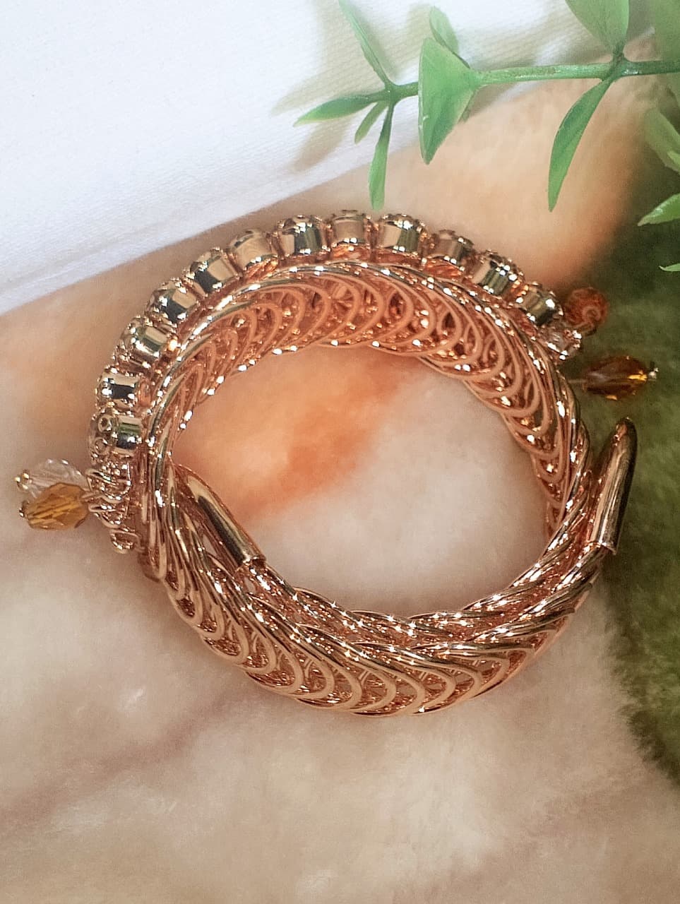 Gold-Plated Zircon Kundan Bracelet – Traditional Bridal & Festive Jewelry for Girls | Fashion Gift