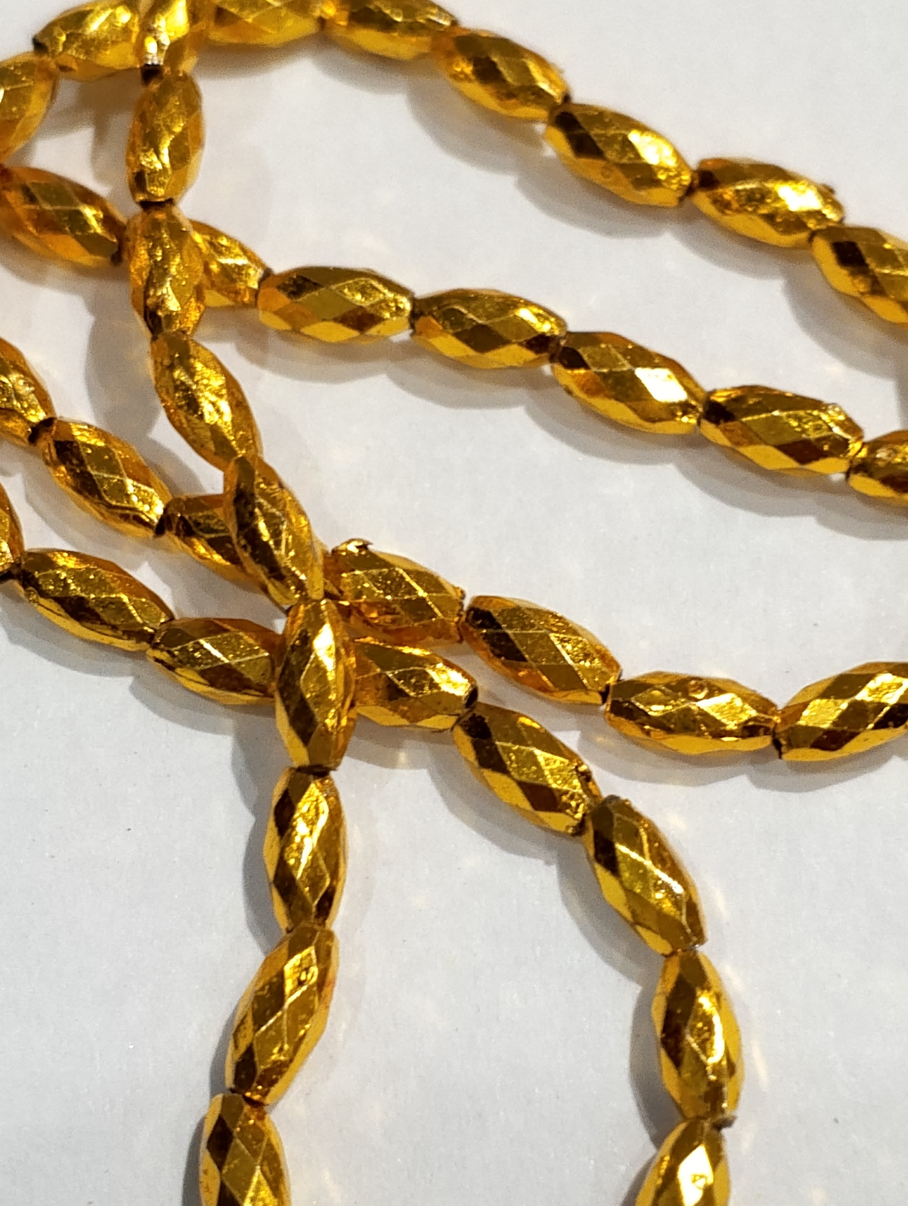 Beads for DIY Crafts. Golden Spacer Cut Cylinder (Jo) Plastic Beads. 720 pcs / 6 Strings. Beads, For DIY Jewelry Making, Jewelry, Dress Accessories, Crafts, and Home Décor.
