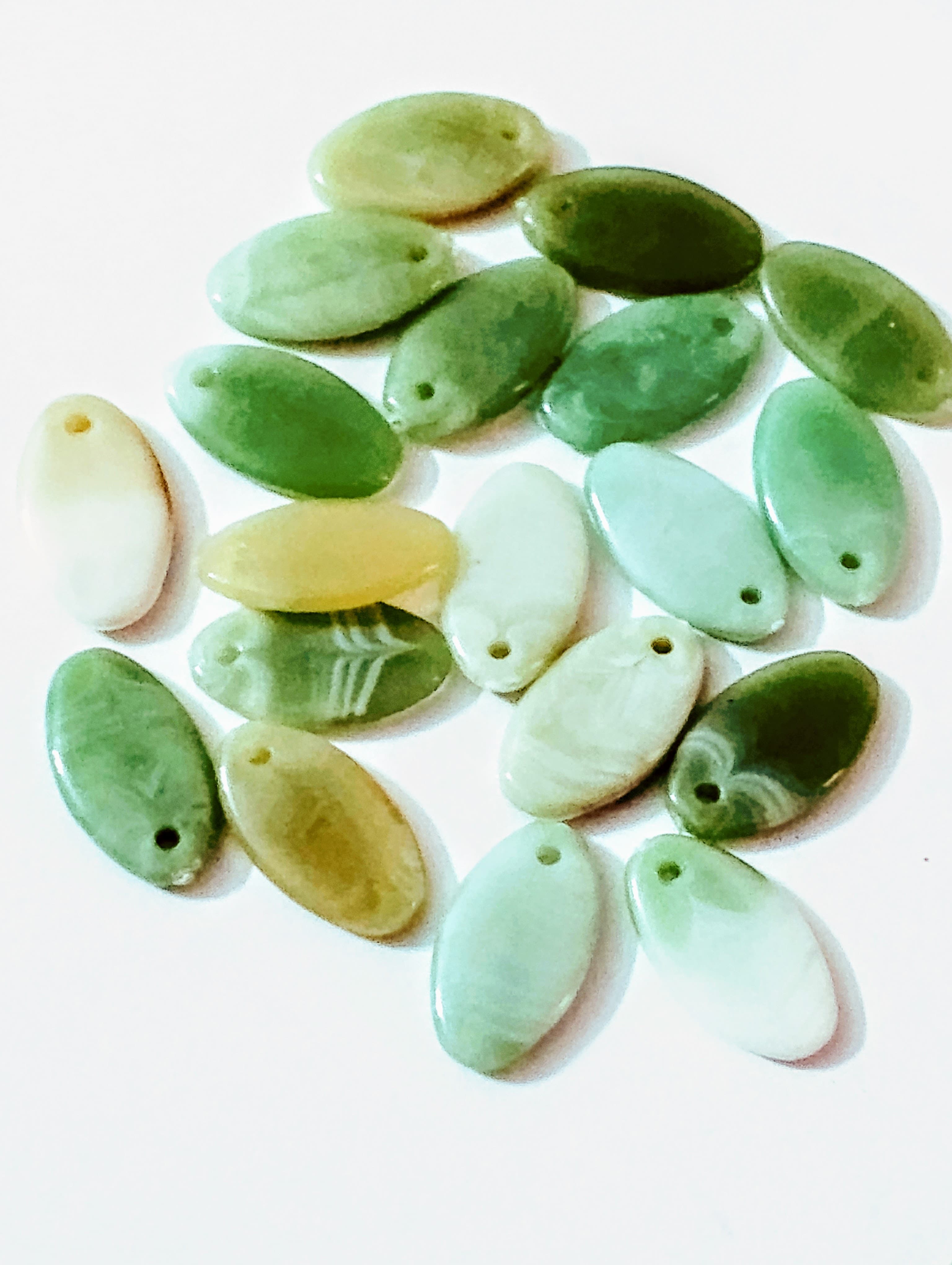 Green Marble Tussle Chips Plastic Beads. 40gms Beads, Stunning Beads For DIY Jewelry Making, Jewelry, Dress Accessories, Crafts, and Home Décor