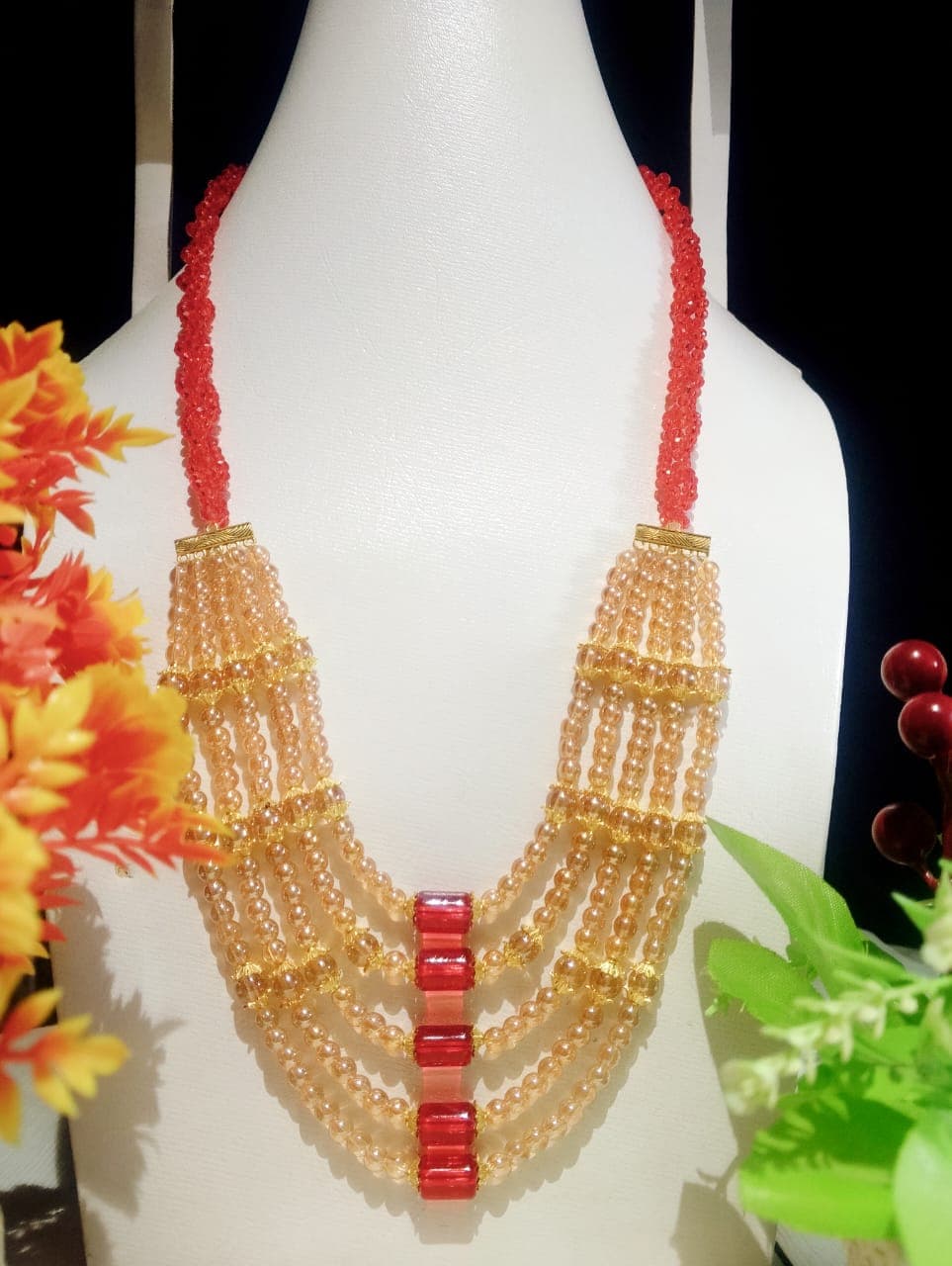 Multi-Layer Beaded Necklace for Women | Long Mala | Traditional Party & Festive Jewelry