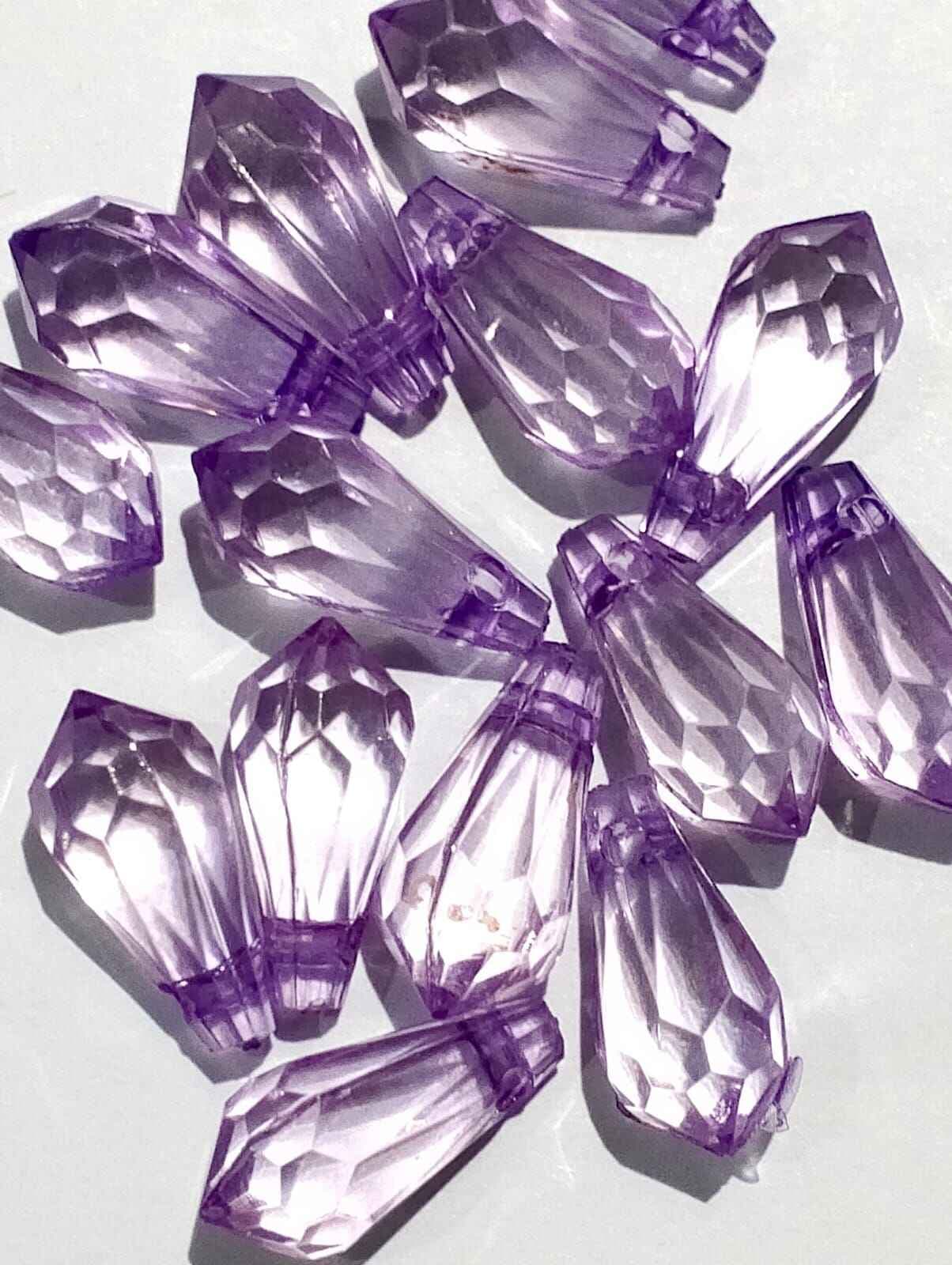 Pack of 40gms Beads, Purple Drop Tussle (Latkan) Acrylic Beads For DIY Jewelry Making, Jewelry, DIY, Dresses And Crafting Accessories.