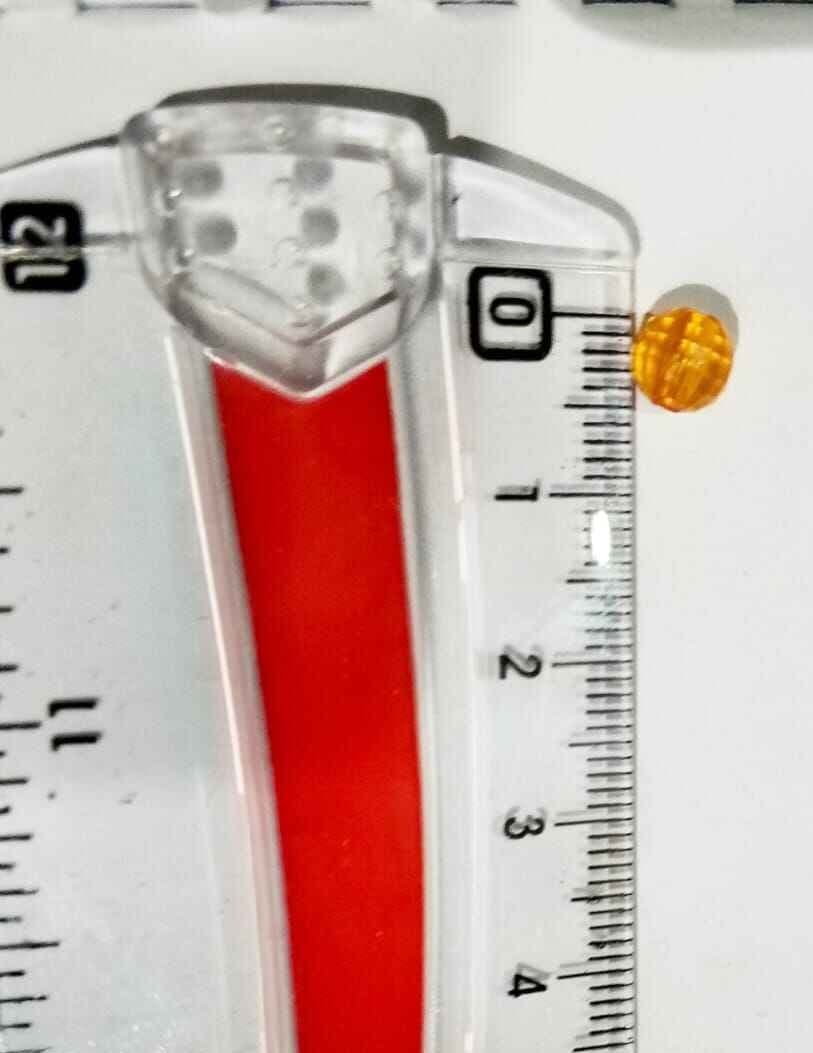 Orange 5mm Round Faceted Acrylic Beads for DIY Crafts - Pack of 30gms - Ideal for DIY Jewelry Making, Jewelry, and Dress Accessories.