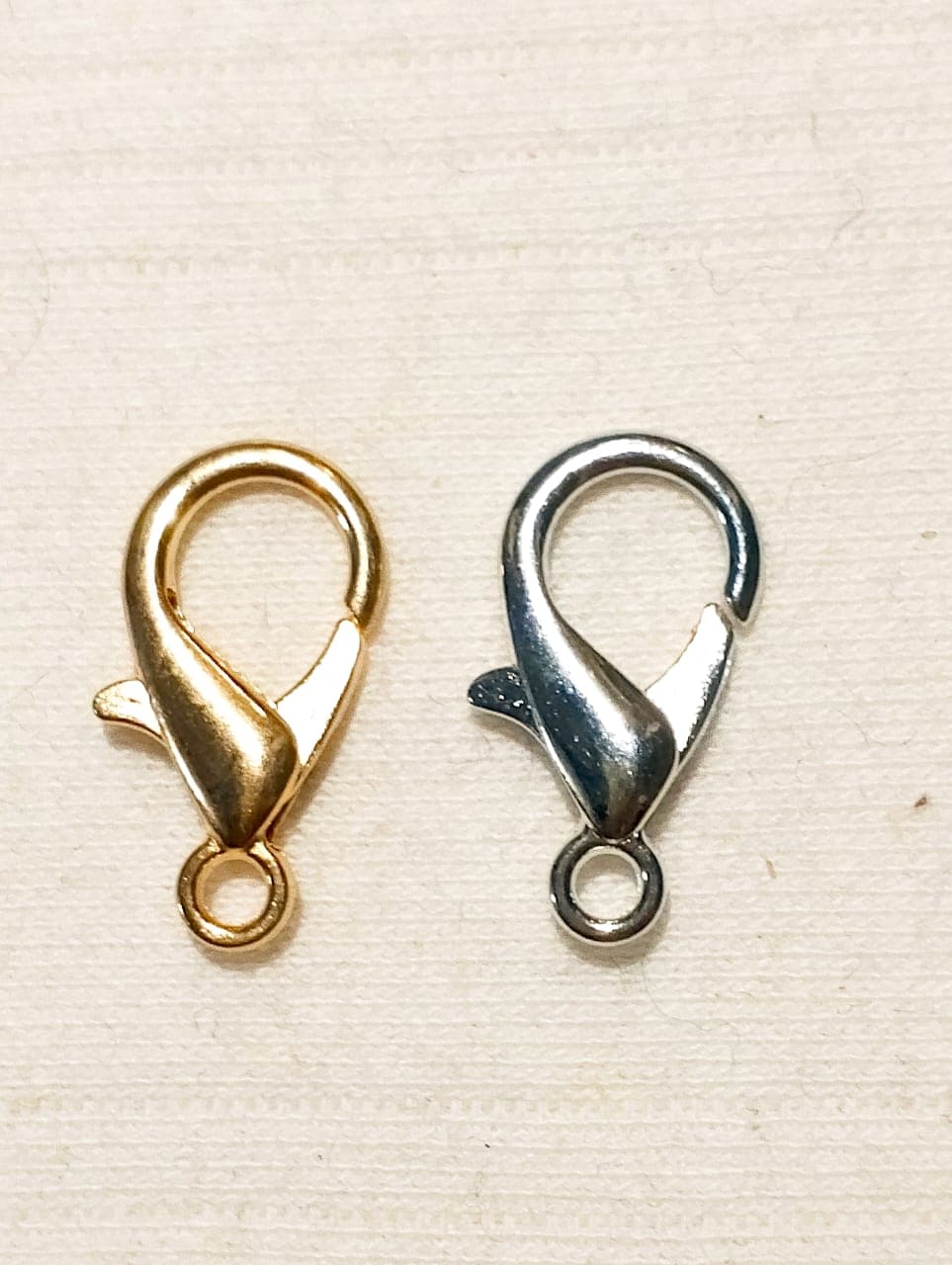 10 Sets Of 20 mm Lobster Clasp Hooks Connectors With 15 mm Jump Rings For Jewelry Making, KC Gold and Silver End Clasps For Mini Purses, Bags, Necklaces, Bracelets, DIY Jewelry Findings, Fashionable Accessories Fastener Hook