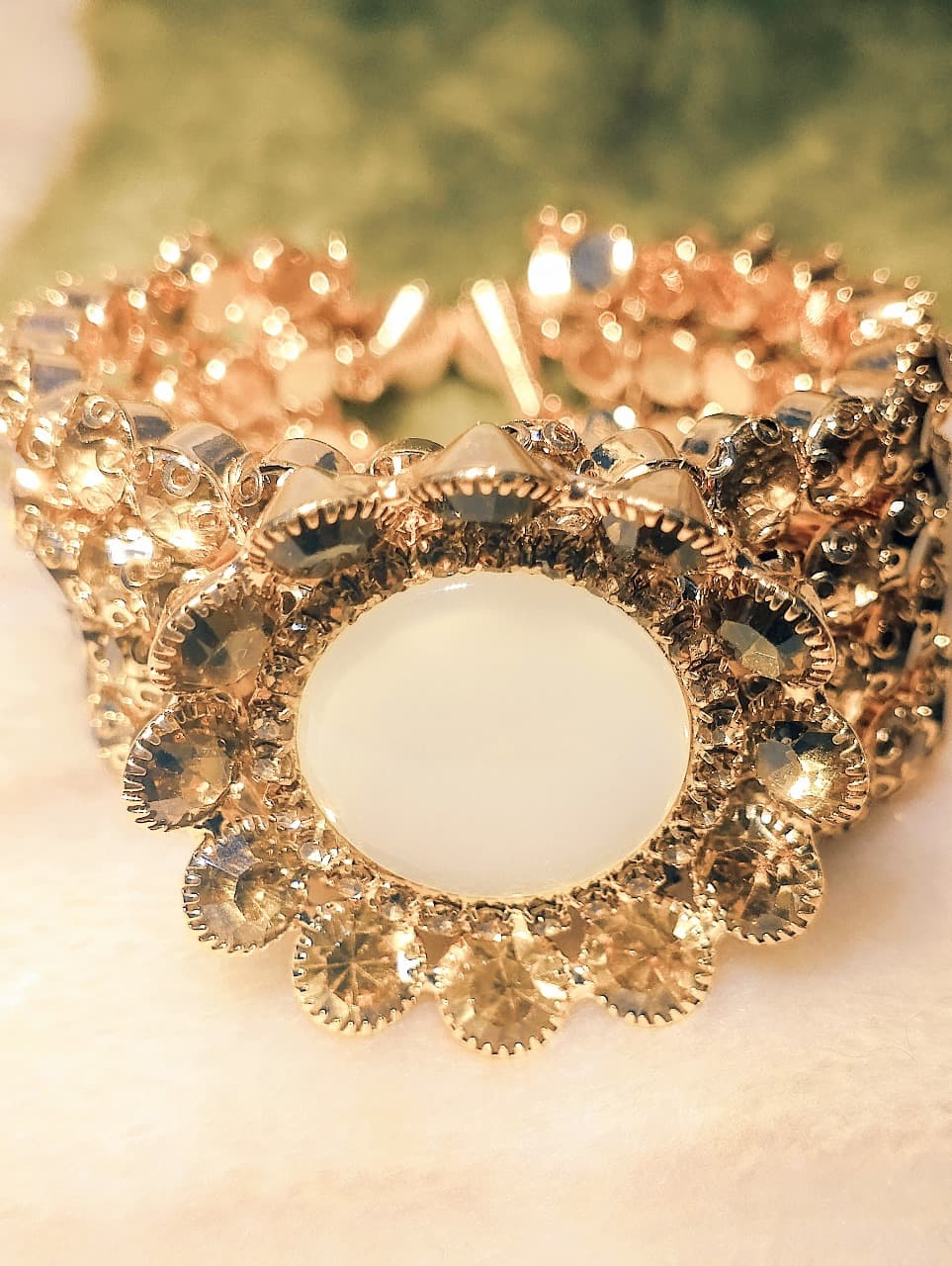 Gold-Plated Zircon Kundan Bracelet – Traditional Bridal & Festive Jewelry for Girls | Fashion Gift