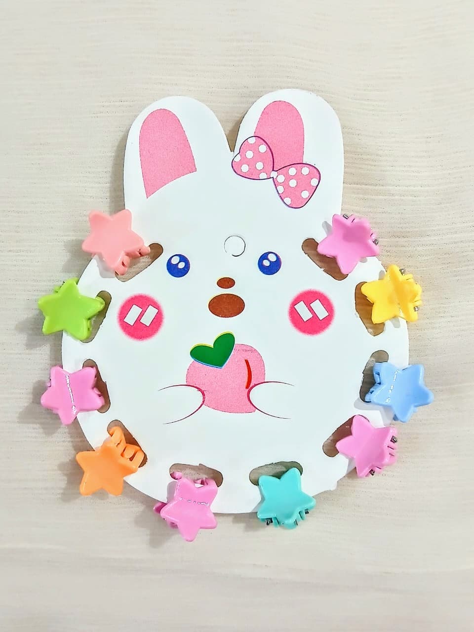3 Cute Mini Hair Clip Cards for Girls | Star, Butterfly & Bear Shaped Hair Claws | 30pcs 10 - 12mm Small Hair Accessories for Kids & Daily Use