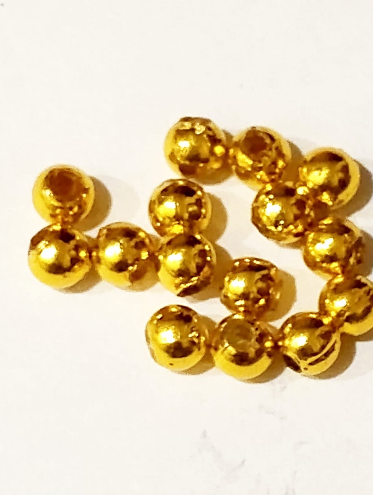 40grams of Premium Gold and Silver Spacer Beads for DIY Jewelry & Crafting, 8mm/5mm/3mm Sizes