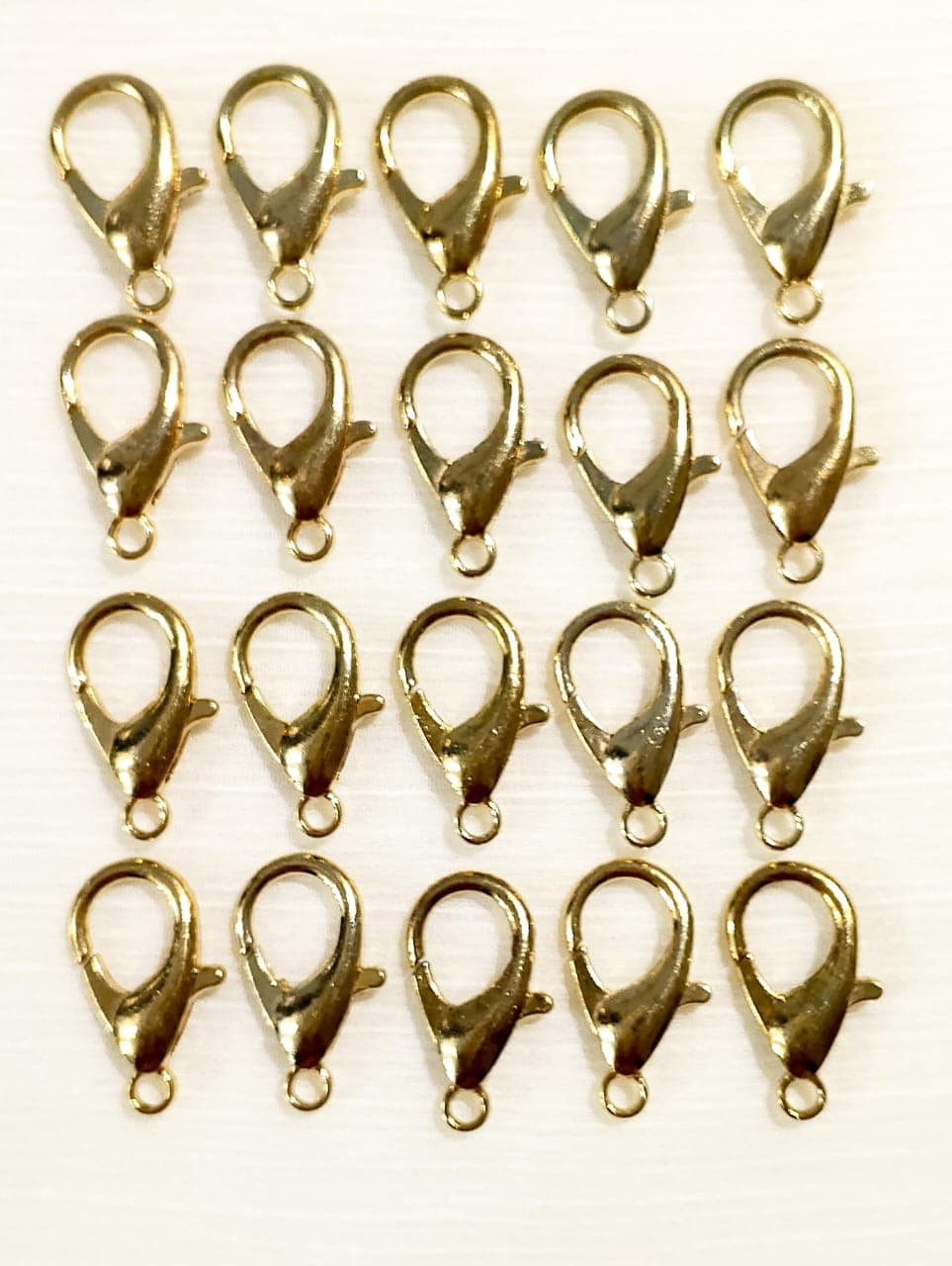 20mm 20 Locks Lobster Clasp For DIY Jewelry Crafts, Antique Gold, Silver End Clasps For Mini Purses, Bags, Necklaces, Bracelets, DIY Jewelry Findings, Fashionable Accessories Fastener Hooks