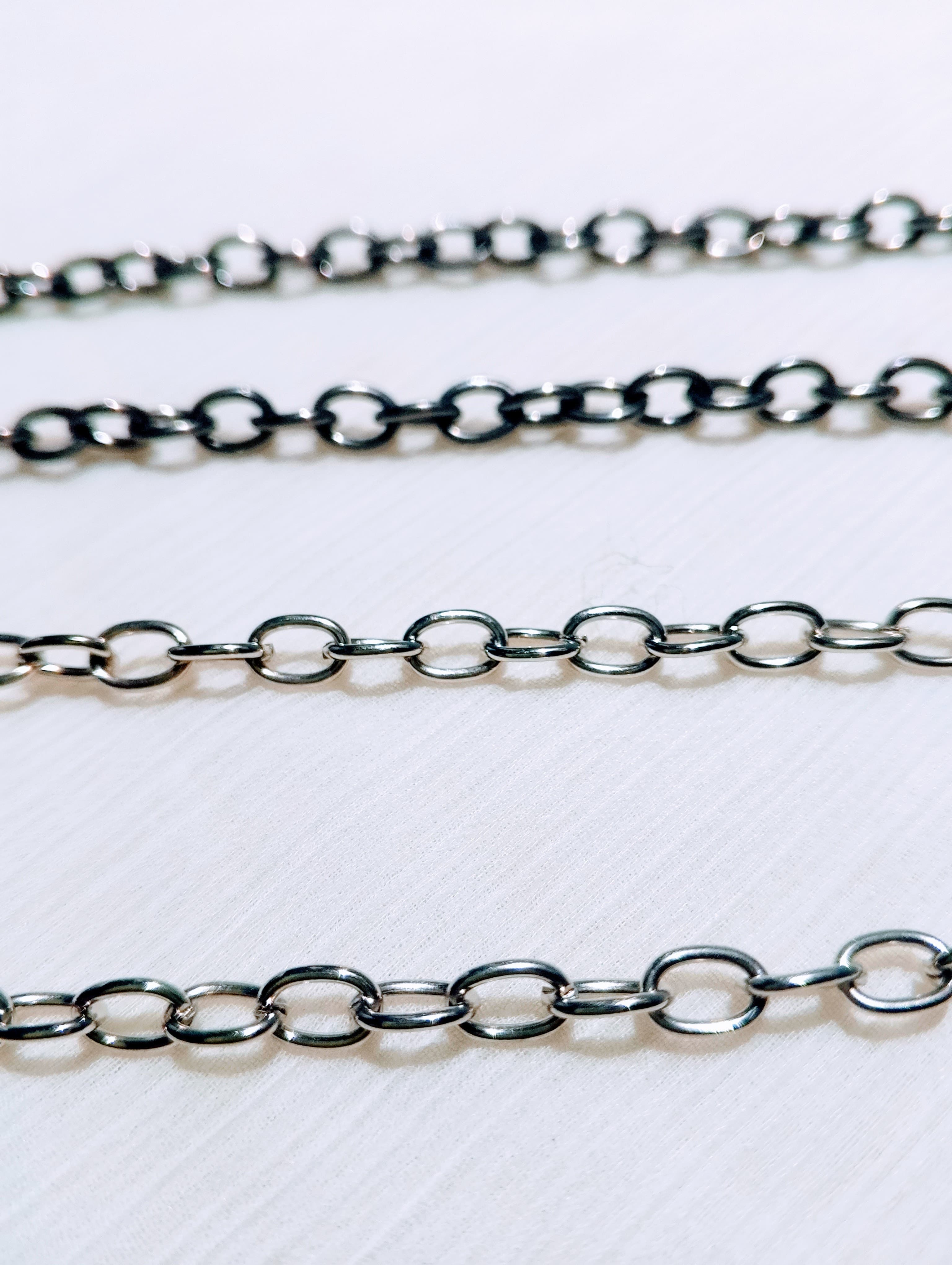 115 cm / 45 Inches 6mm O Shape Durable Metal Chain Links for Crafting and Jewelry | Purse Clutches Cross Body Bags Chain | Perfect for Crafting, Jewelry Making, and Various DIY Projects