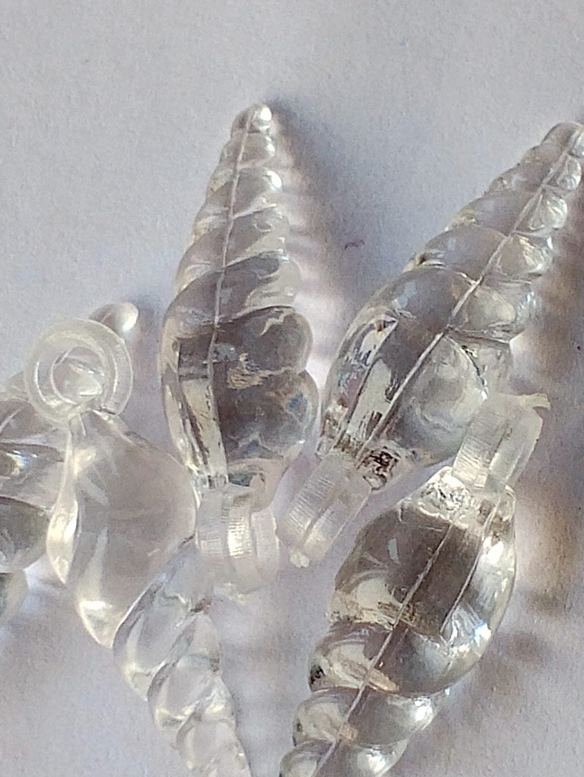 Beads for DIY Crafts. White, Yellow Spiral Tussle (Latkan) Acrylic Beads. Pack of 40gms Beads, For DIY Jewelry Making, Jewelry, And Dress Accessories.