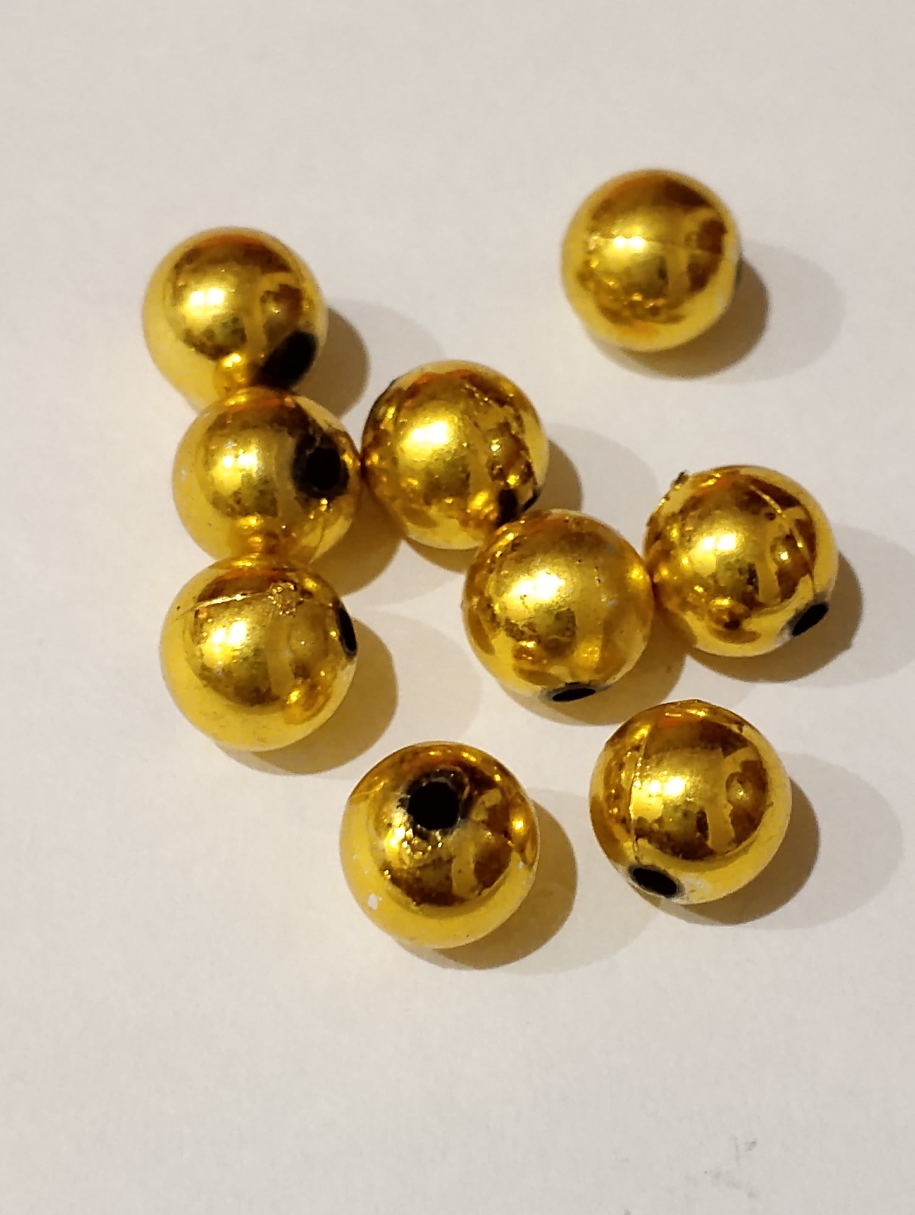 40grams of Premium Gold and Silver Spacer Beads for DIY Jewelry & Crafting, 8mm/5mm/3mm Sizes