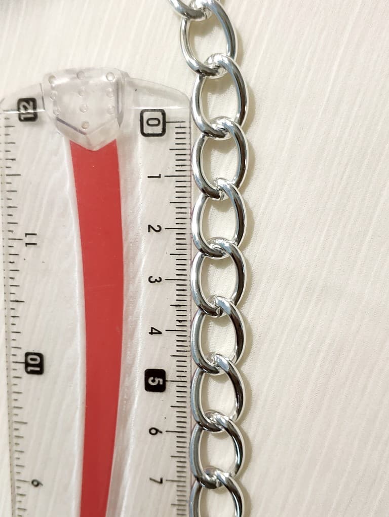 1 Yard 10mm Premium Quality Chain for Handmade Jewelry and DIY Crafting | Silver-Plated Curb Chain for Crafting Jewelry | Purse Clutches Cross Body Bags Chain