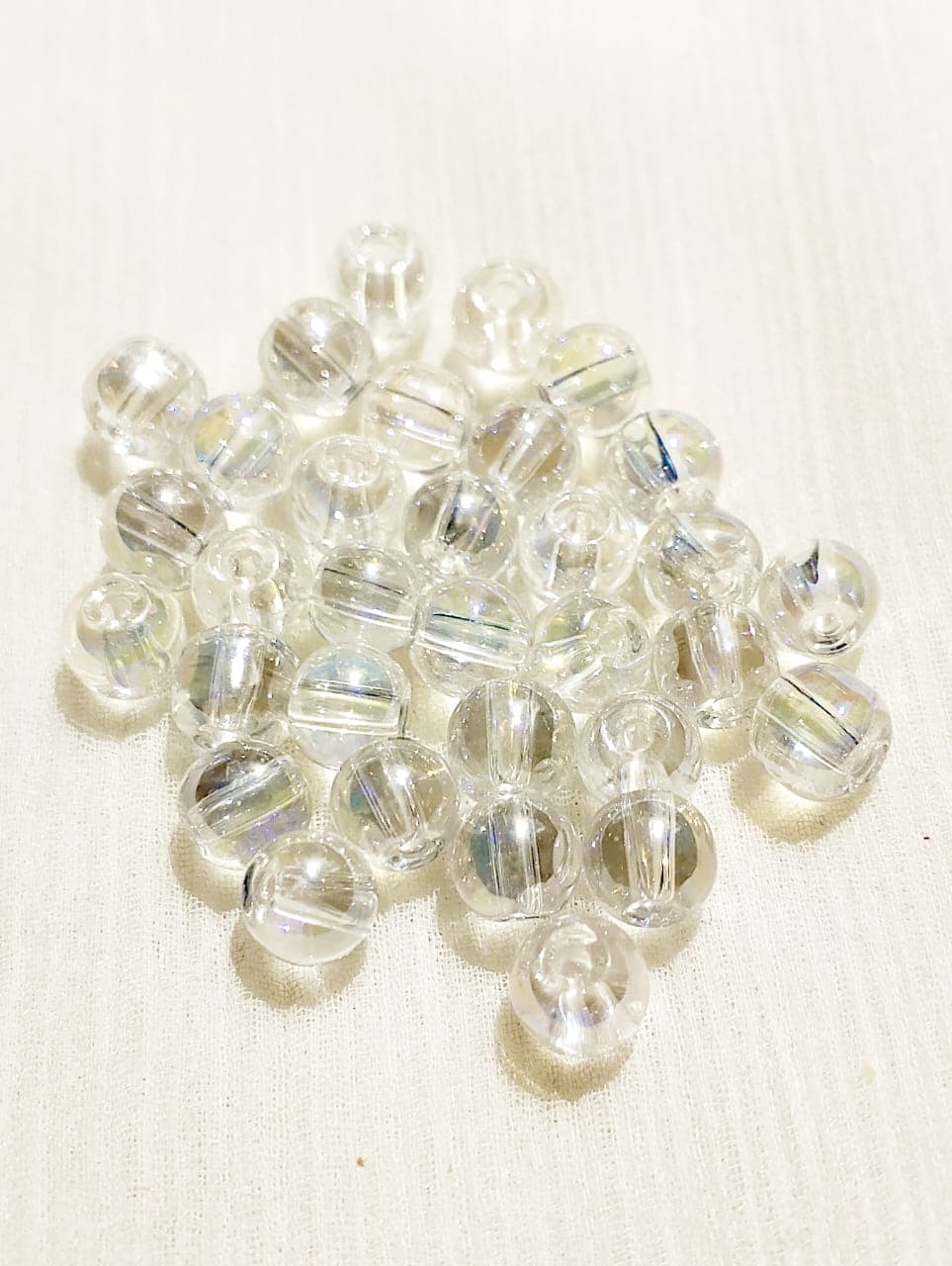 30/100/180pcs Glass Crystal Beads – Transparent Crackle Beads for Jewelry Making & DIY Crafts | 100pcs, 30pcs, 180pcs/lot of Beads