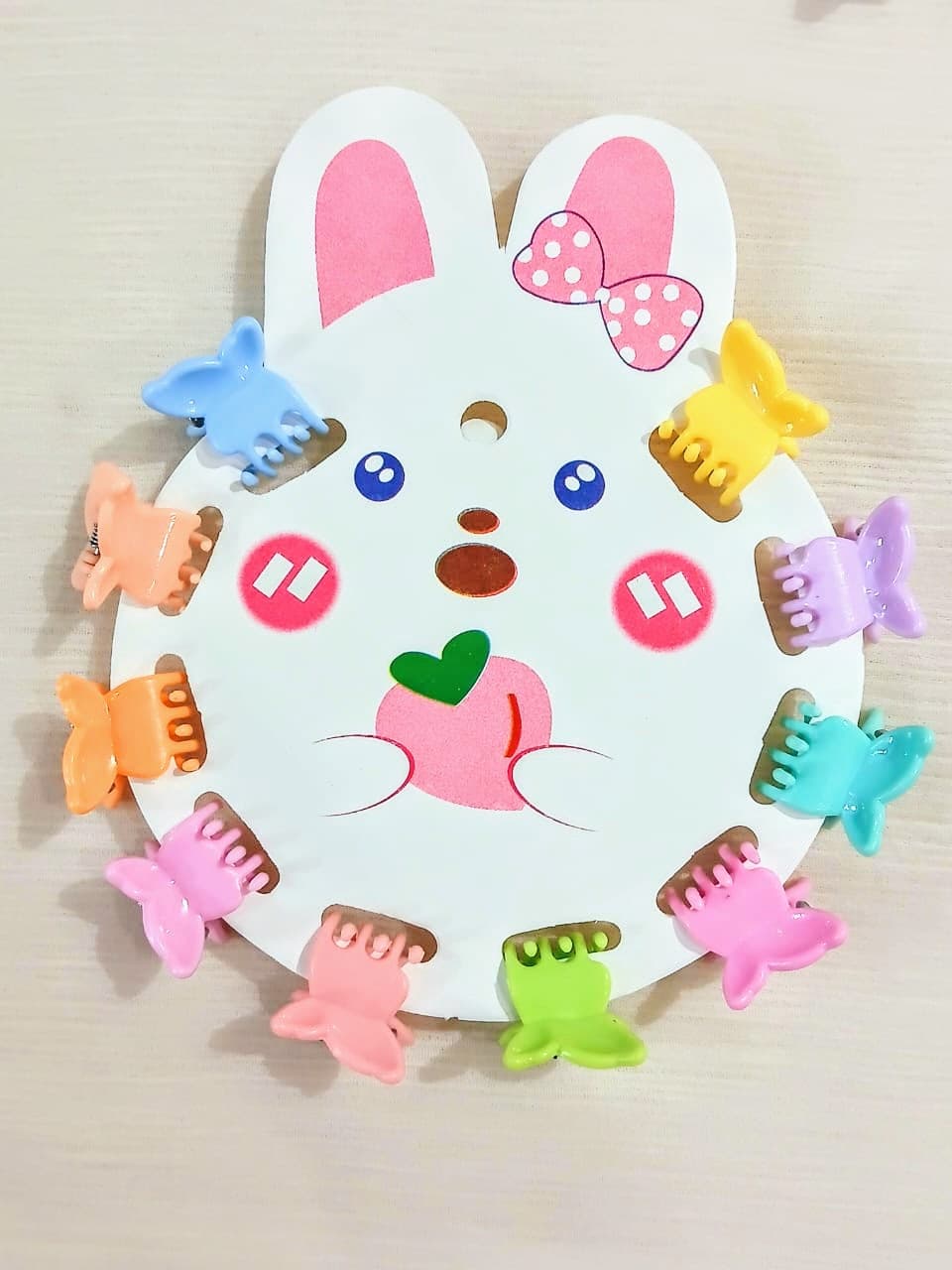 3 Cute Mini Hair Clip Cards for Girls | Star, Butterfly & Bear Shaped Hair Claws | 30pcs 10 - 12mm Small Hair Accessories for Kids & Daily Use