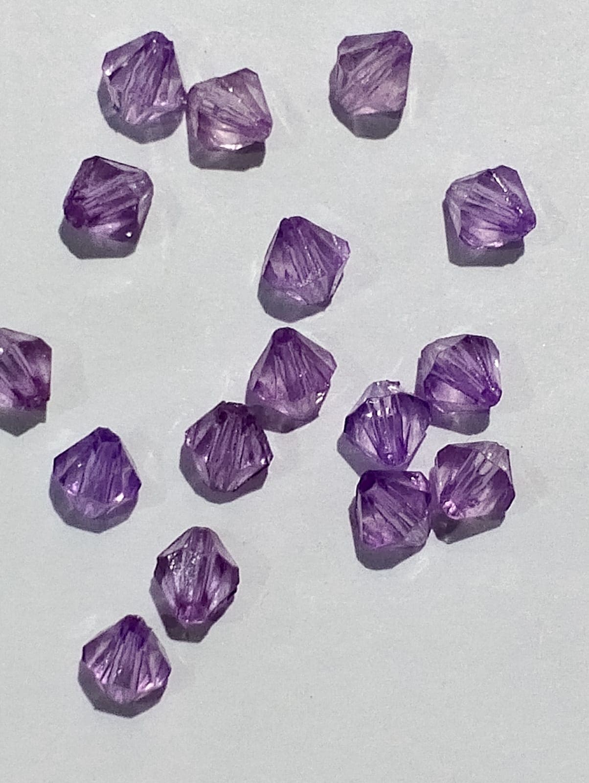 Pack of 40gms Beads of 6mm. Purple Cut Dana Acrylic Beads For DIY Jewelry Making, Jewelry, DIY, Dresses And Crafting Accessories.