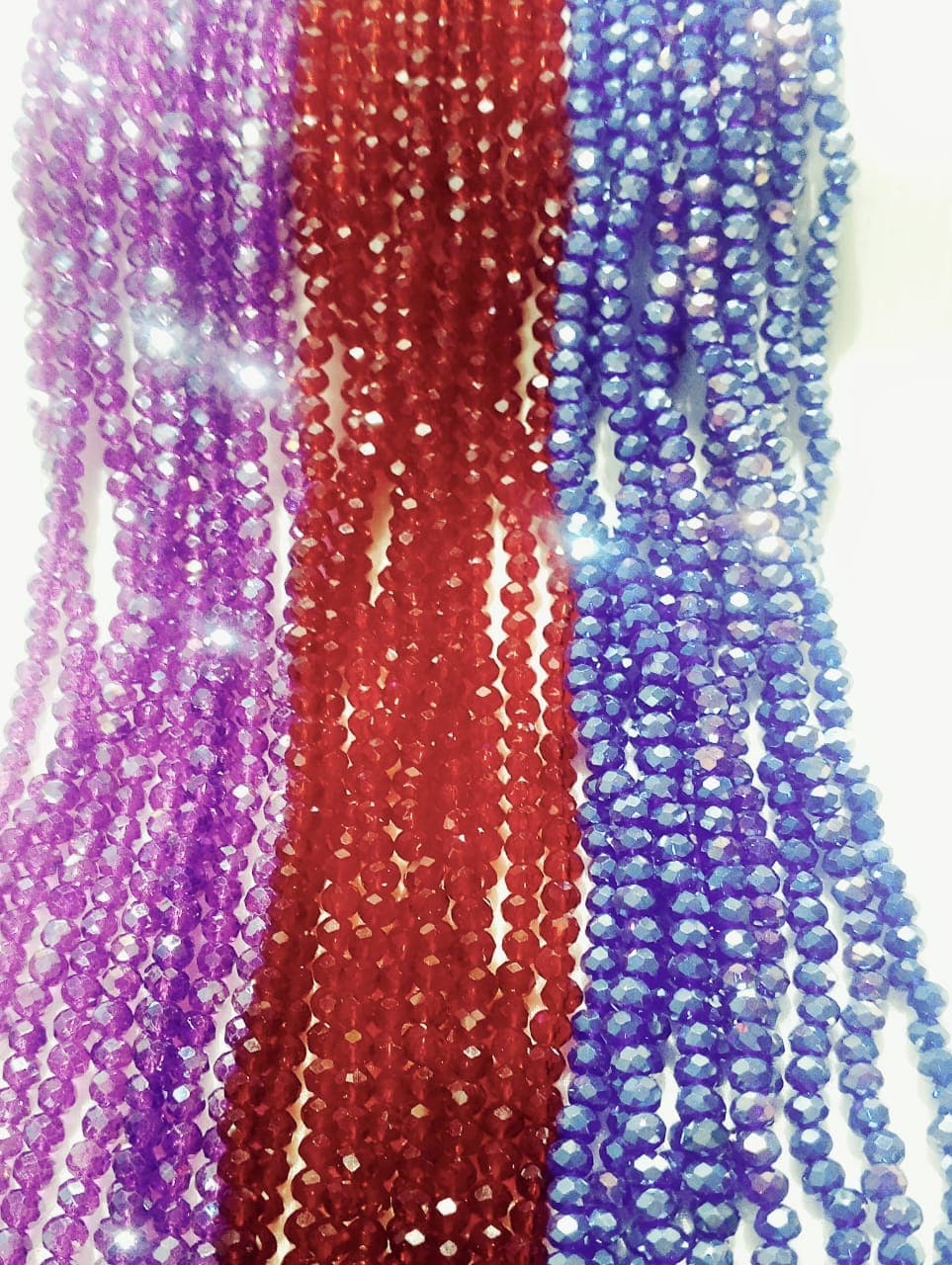 4mm Round Faceted Beads for DIY Crafts. Multicolor Acrylic Crystal Beads. 4 Strings | DIY Jewelry Making, Jewelry, Dress Accessories, Crafts, and Home Décor.