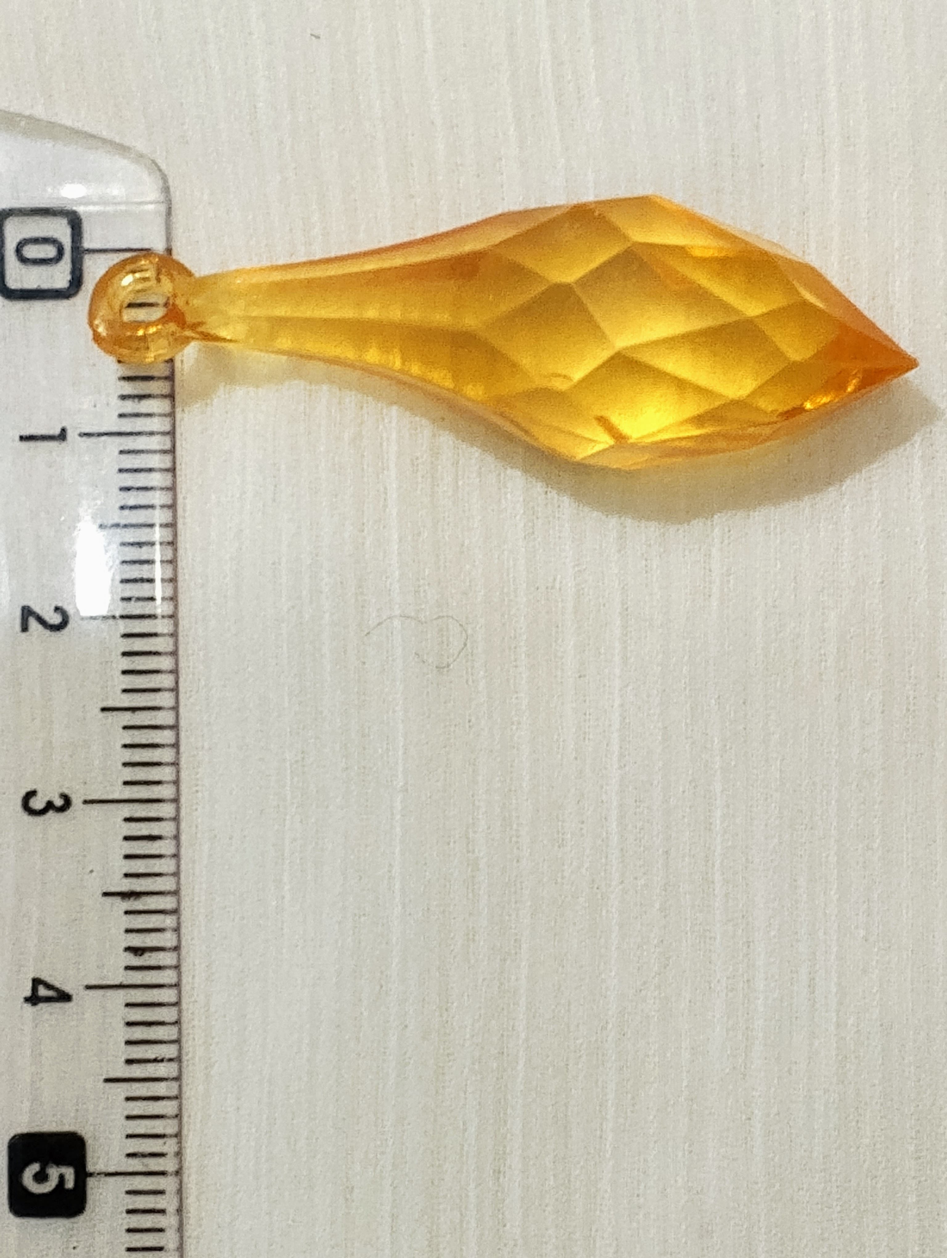 10/15 pcs Yellow Faceted Crystal Plastic Drop Tussle Bead - DIY Craft, Jewelry, Dress Ornaments and Décor