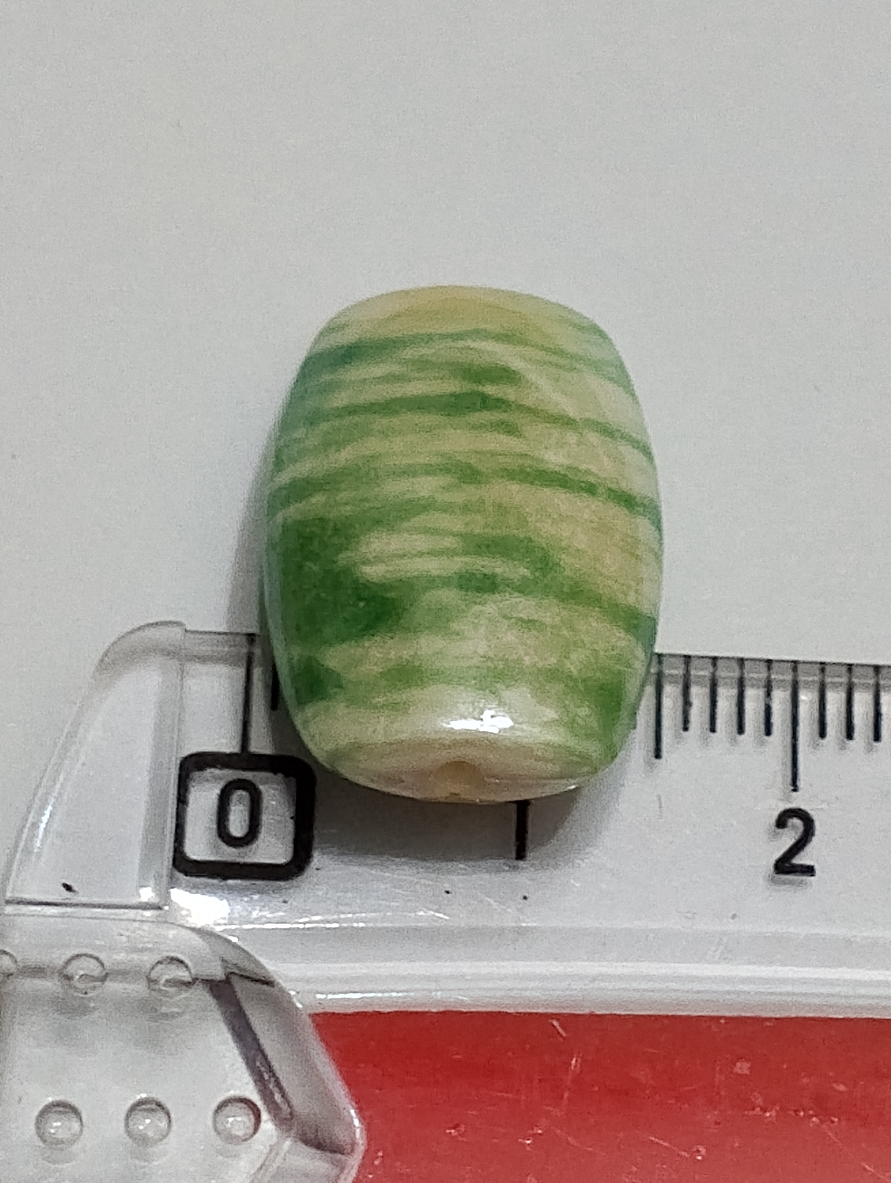Pack of 40gms Beads, Green Rounded Rectangle Acrylic Marble Plastic Beads For DIY Jewelry Making, Jewelry, DIY, Dresses And Crafting Accessories.