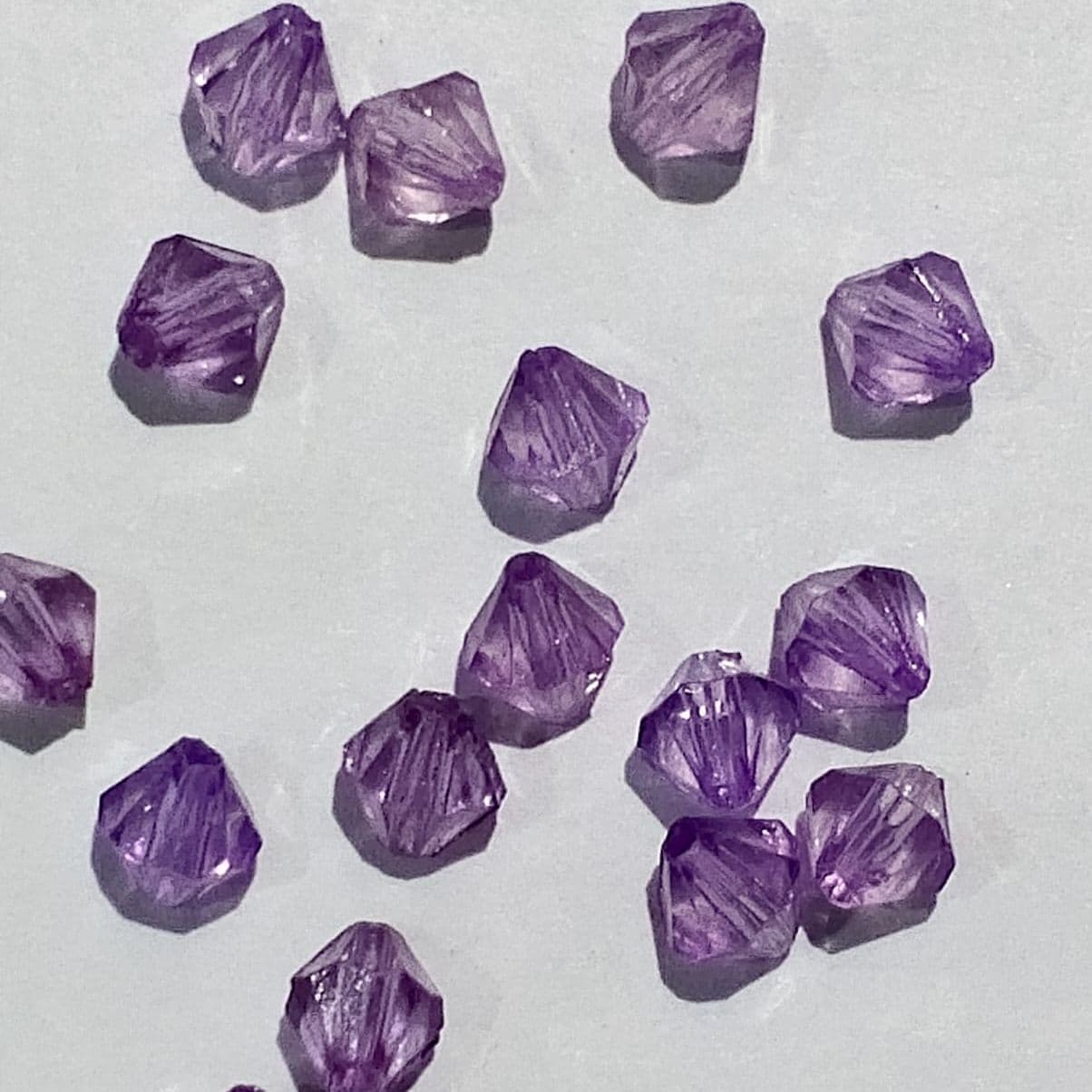 Pack of 40gms Beads of 6mm. Purple Cut Dana Acrylic Beads For DIY Jewelry Making, Jewelry, DIY, Dresses And Crafting Accessories.