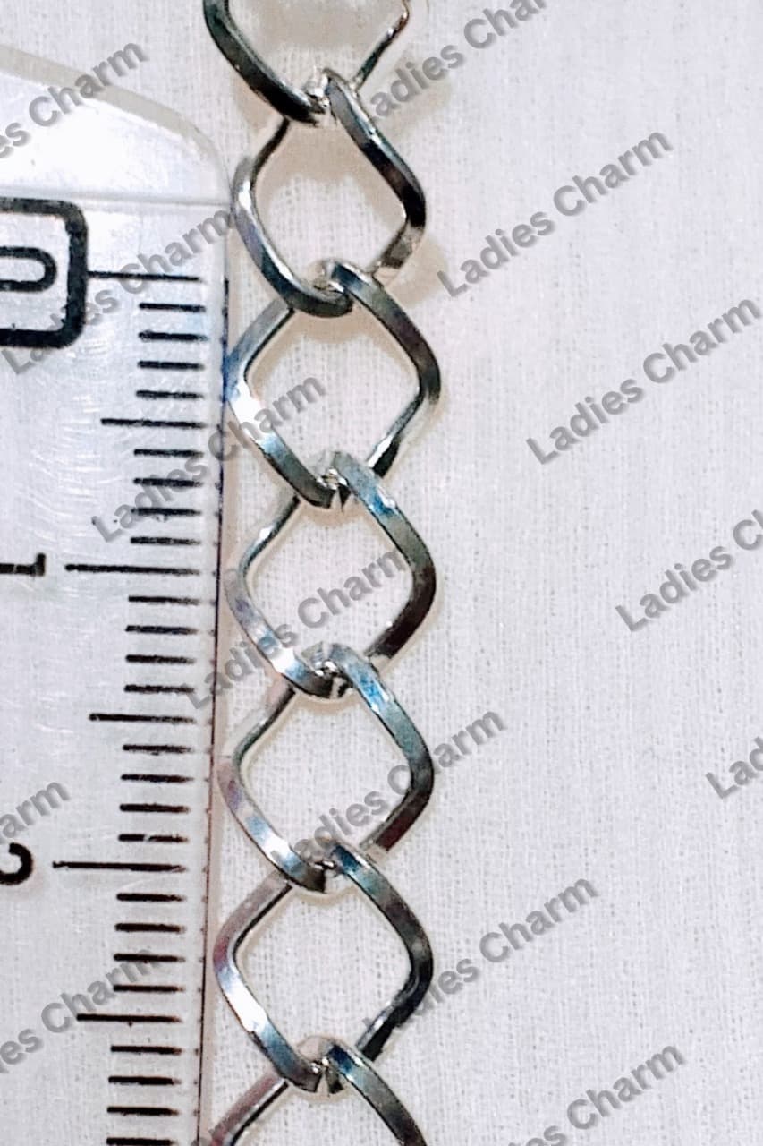 Stylish Metal Square - 36 Inches Elegant Link Chains for Crafting – Silver and Gun Black Elegant Chain Links for DIY Jewelry, Purse Clutches Cross Body Bags Chain, and Accessories