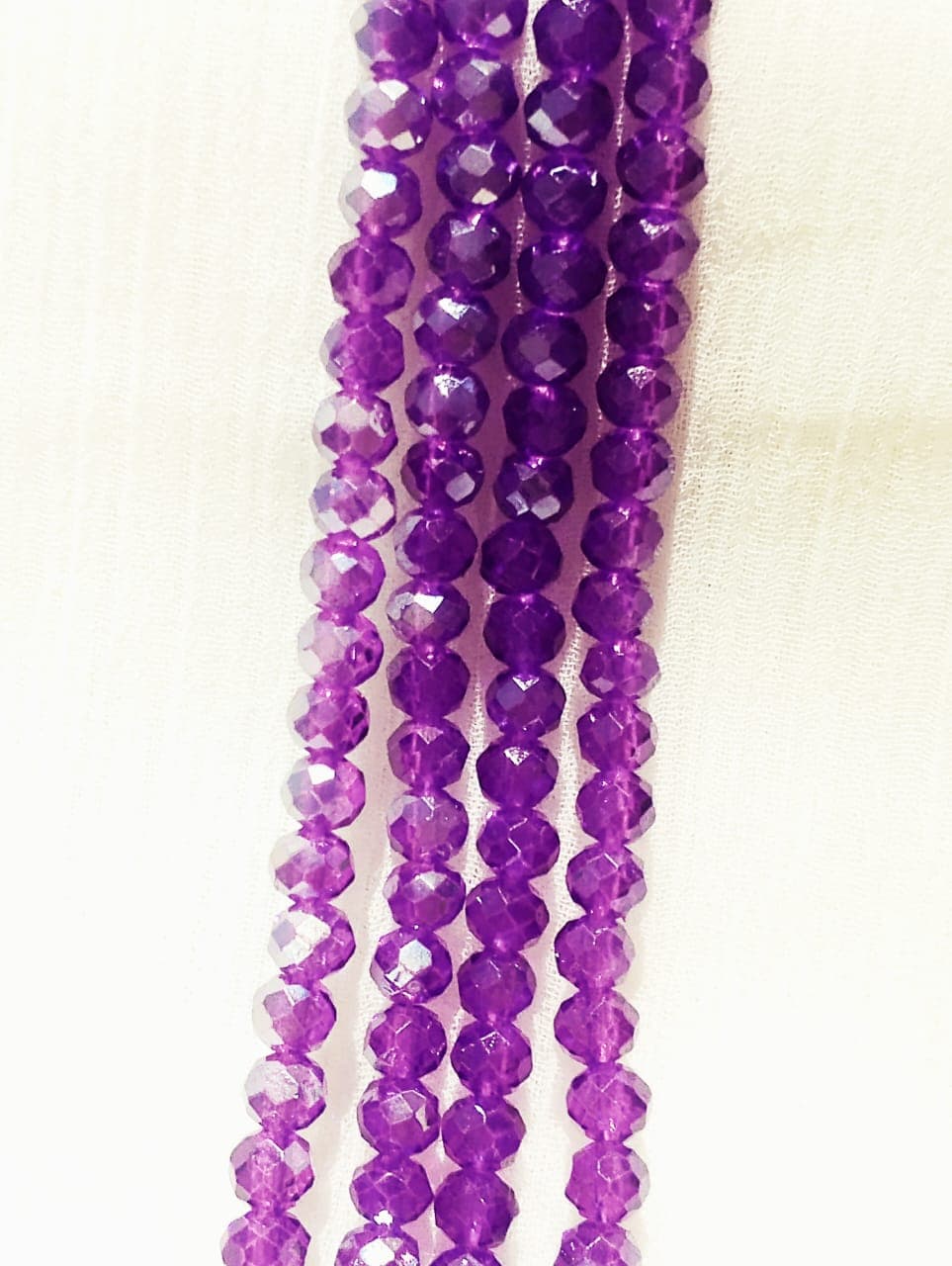 4mm Round Faceted Beads for DIY Crafts. Multicolor Acrylic Crystal Beads. 4 Strings | DIY Jewelry Making, Jewelry, Dress Accessories, Crafts, and Home Décor.