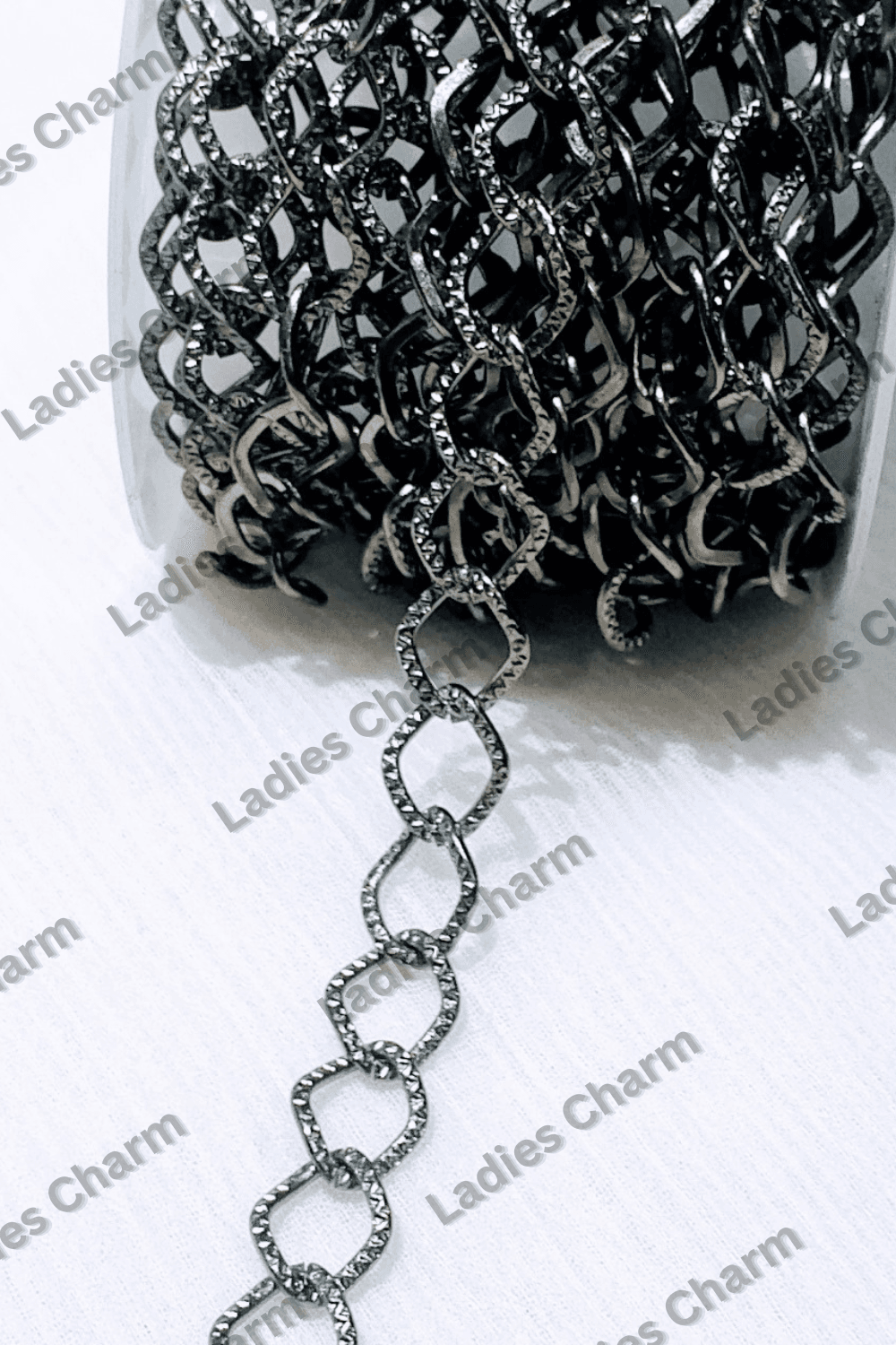 Stylish Metal Square - 36 Inches Elegant Link Chains for Crafting – Silver and Gun Black Elegant Chain Links for DIY Jewelry, Purse Clutches Cross Body Bags Chain, and Accessories
