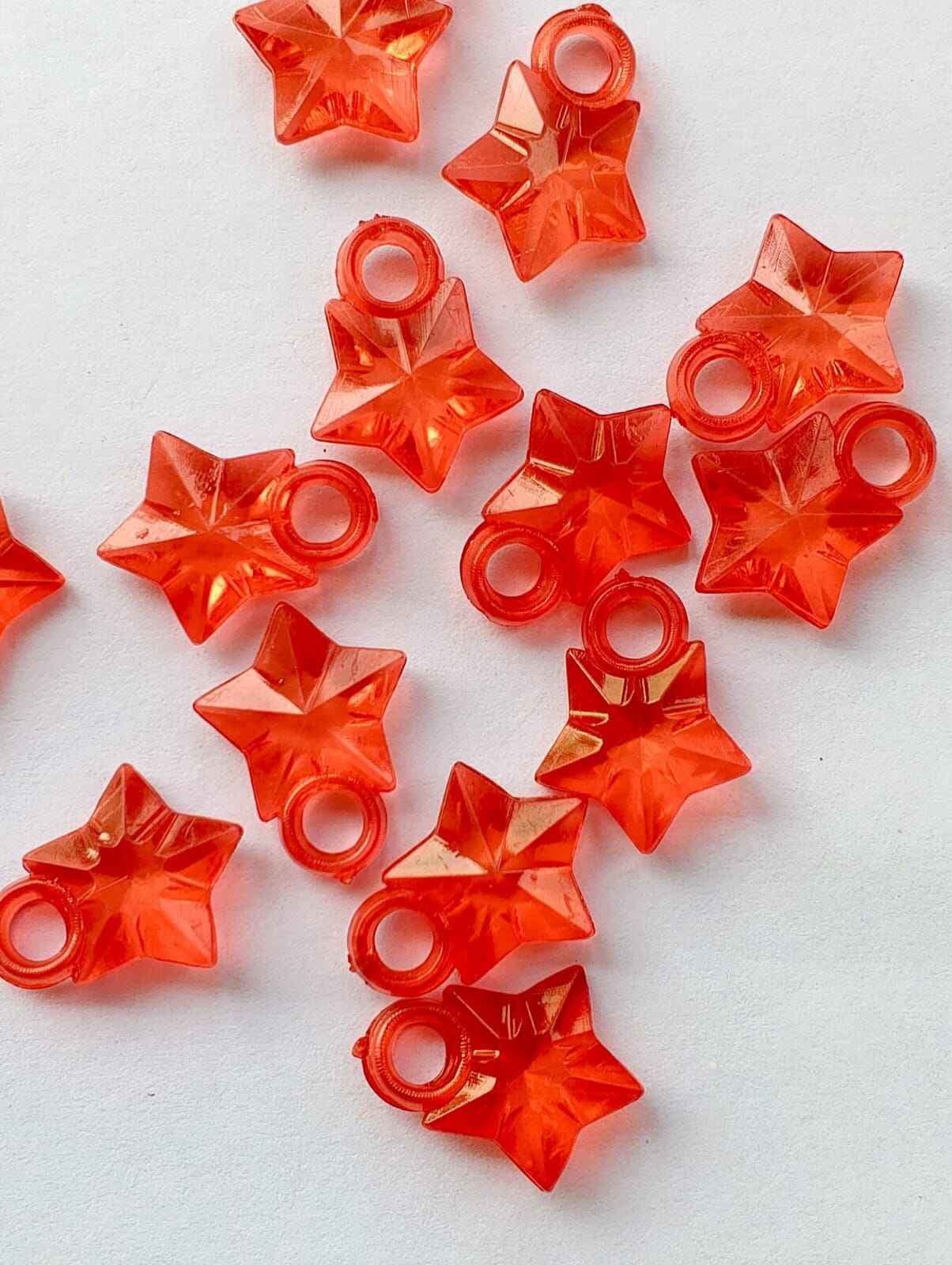 Beads for DIY Crafts. Red Flower Tussle (Latkan) Acrylic Beads. Pack of 40gms Beads, For DIY Jewelry Making, Jewelry, And Dress Accessories.