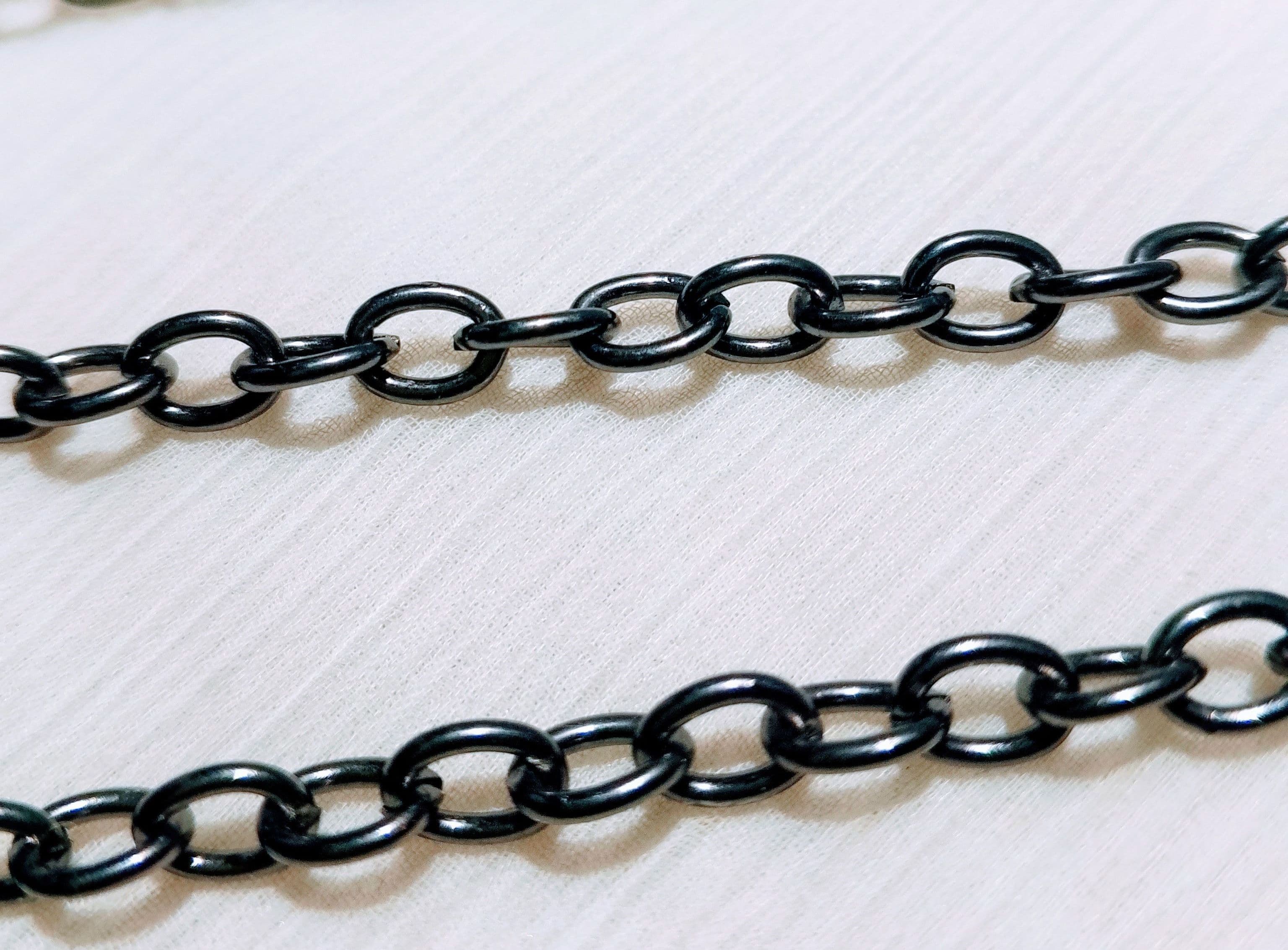 115 cm / 45 Inches 6mm O Shape Durable Metal Chain Links for Crafting and Jewelry | Purse Clutches Cross Body Bags Chain | Perfect for Crafting, Jewelry Making, and Various DIY Projects