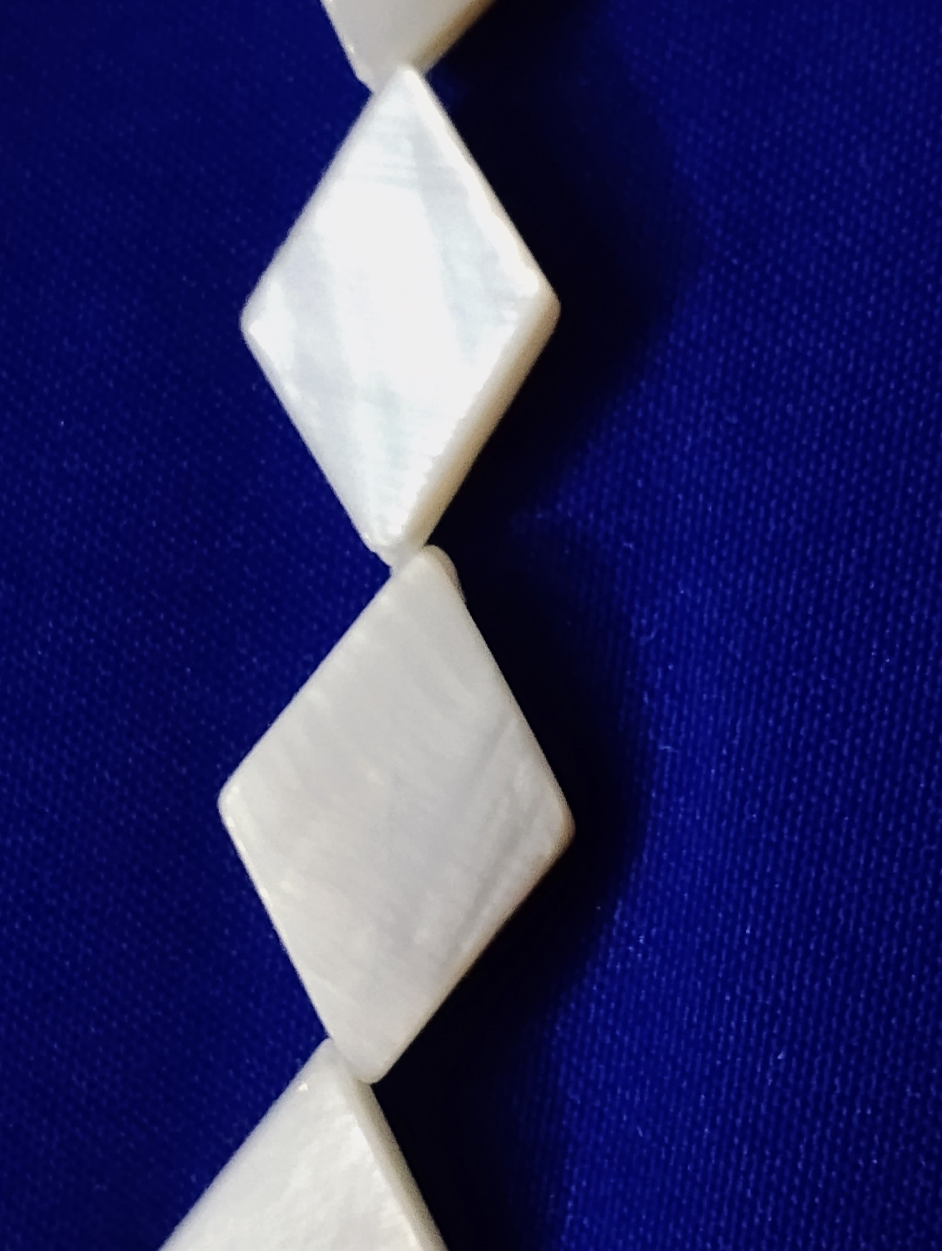 8pcs Natural Flat Rhombus White Mother of Pearl Sea Shell Beads for Crafting - DIY Crafting Elegant Jewelry Making Supplies