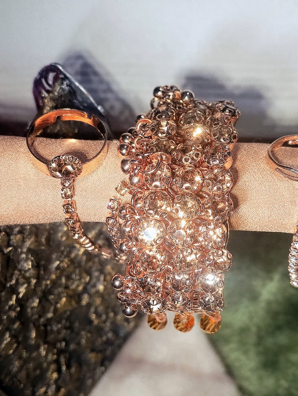 Gold-Plated Zircon Kundan Bracelet – Traditional Bridal & Festive Jewelry for Girls | Fashion Gift