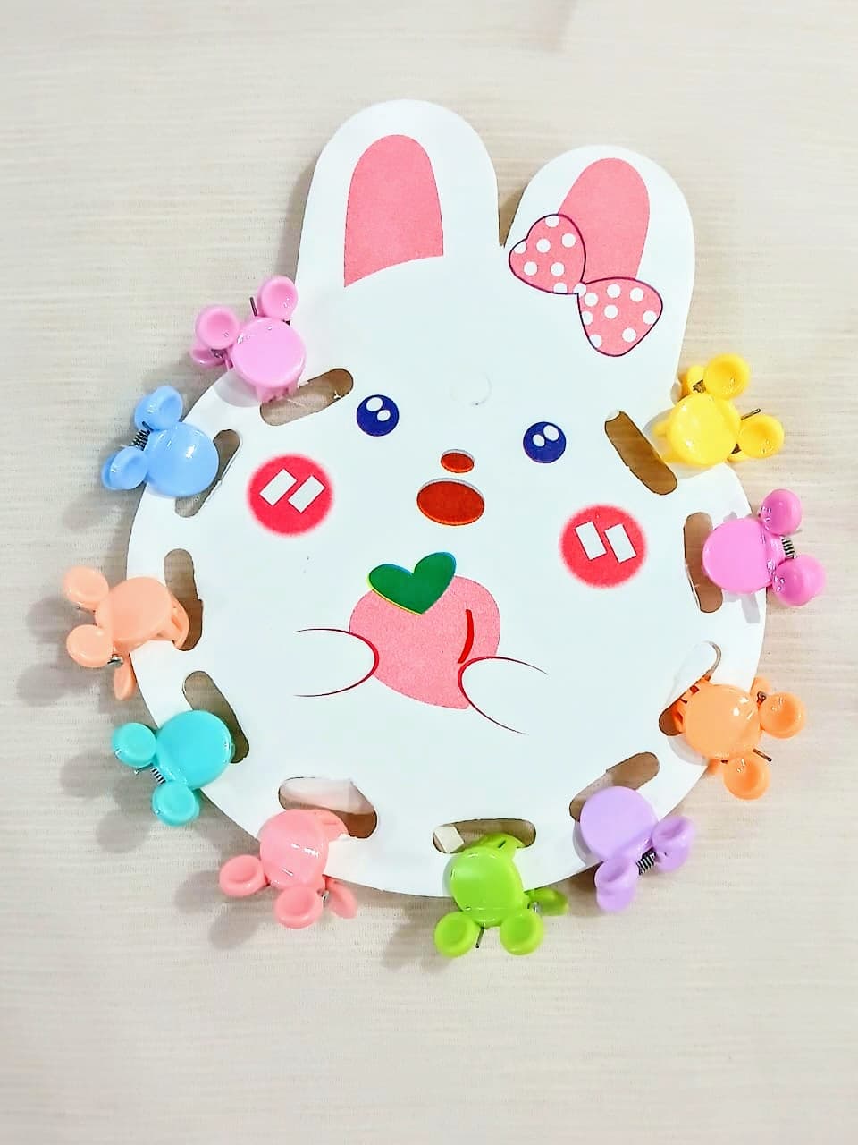 3 Cute Mini Hair Clip Cards for Girls | Star, Butterfly & Bear Shaped Hair Claws | 30pcs 10 - 12mm Small Hair Accessories for Kids & Daily Use