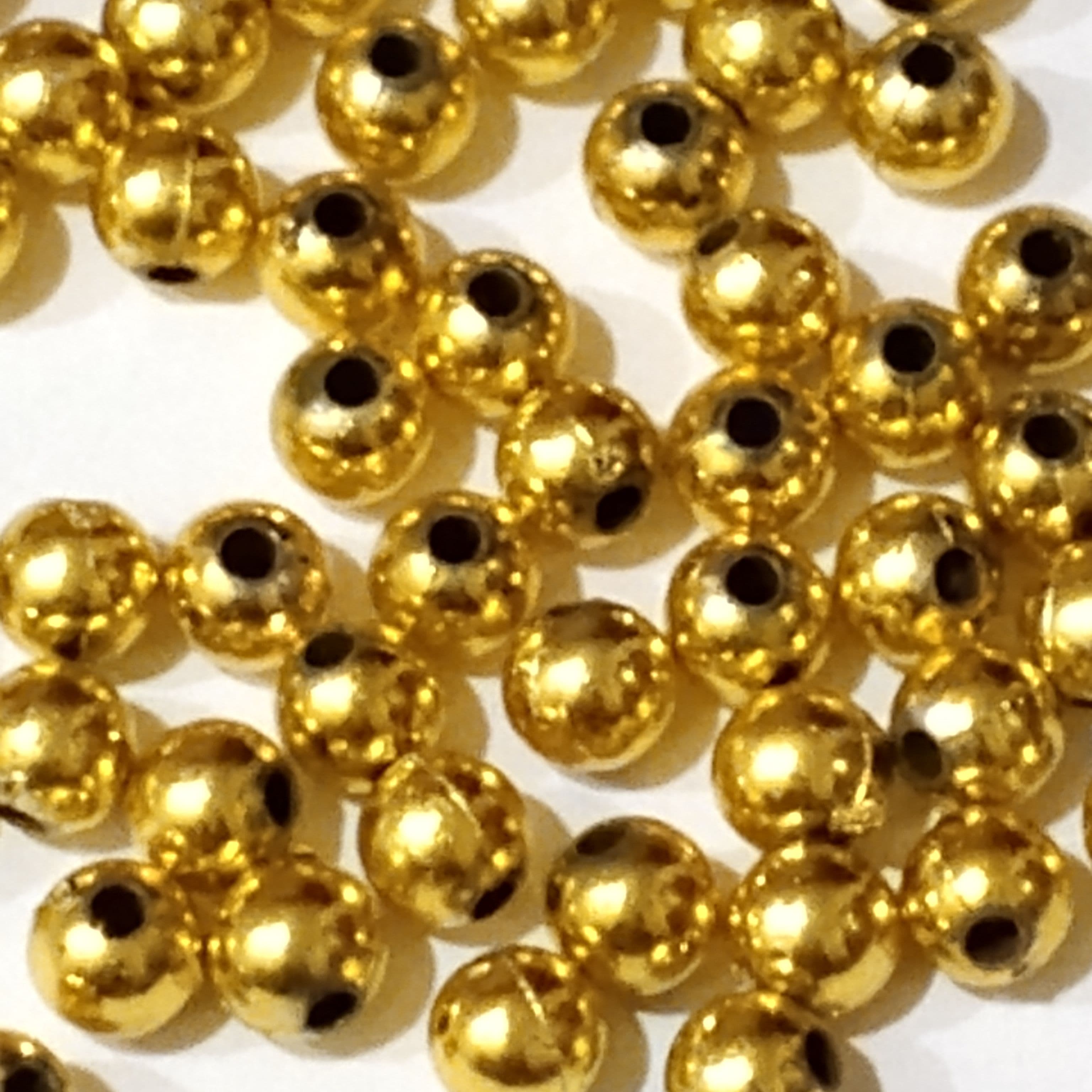 40grams of Premium Gold and Silver Spacer Beads for DIY Jewelry & Crafting, 8mm/5mm/3mm Sizes