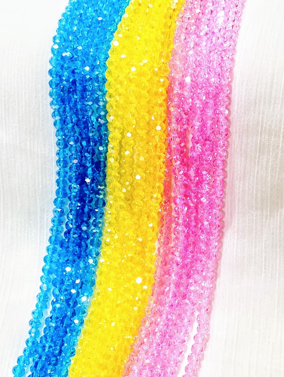 4mm Round Faceted Beads for DIY Crafts. Multicolor Acrylic Crystal Beads. 4 Strings | DIY Jewelry Making, Jewelry, Dress Accessories, Crafts, and Home Décor.