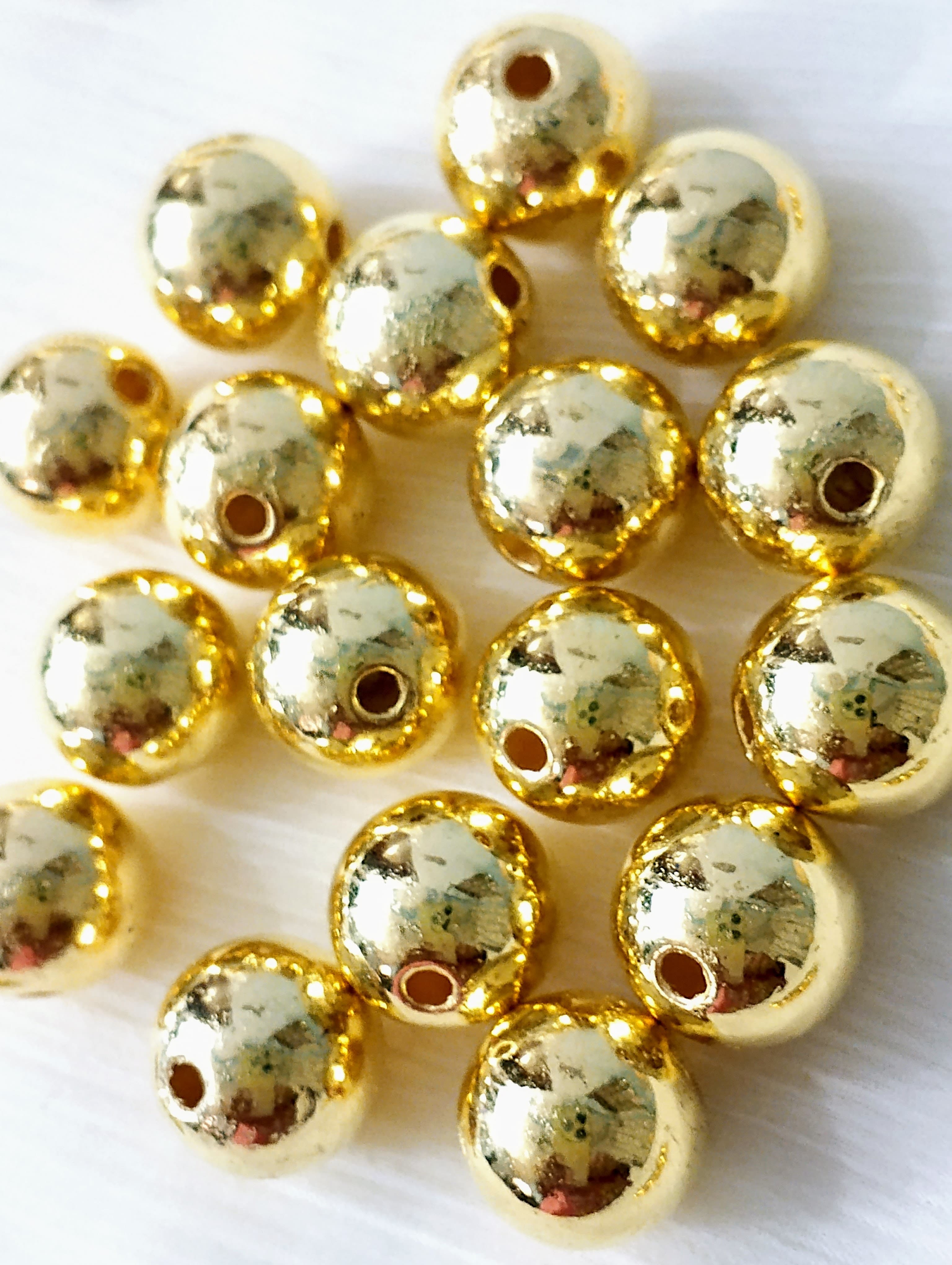 40grams of Premium Gold and Silver Spacer Beads for DIY Jewelry & Crafting, 8mm/5mm/3mm Sizes For DIY Jewelry Making, Dress Accessories, Crafts, and Home Décor