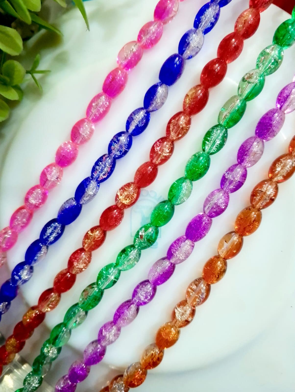 70 Oval Crackle Crystal New Arrival Beads Strand of 10*8mm | 1 Glass Beads Strand for Jewelry Making | DIY Craft Beads