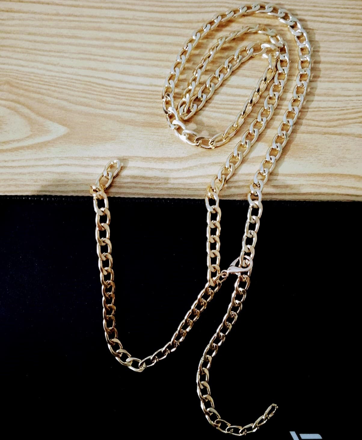 Chain Belt For Girls | Golden Thick Loops Chain With Durable Lock And Extension