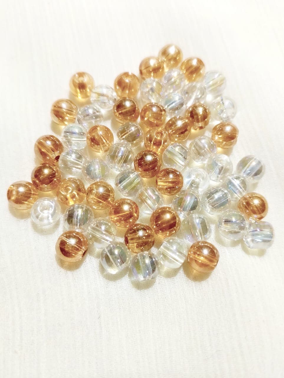 30/100/180pcs Glass Crystal Beads – Transparent Crackle Beads for Jewelry Making & DIY Crafts | 100pcs, 30pcs, 180pcs/lot of Beads