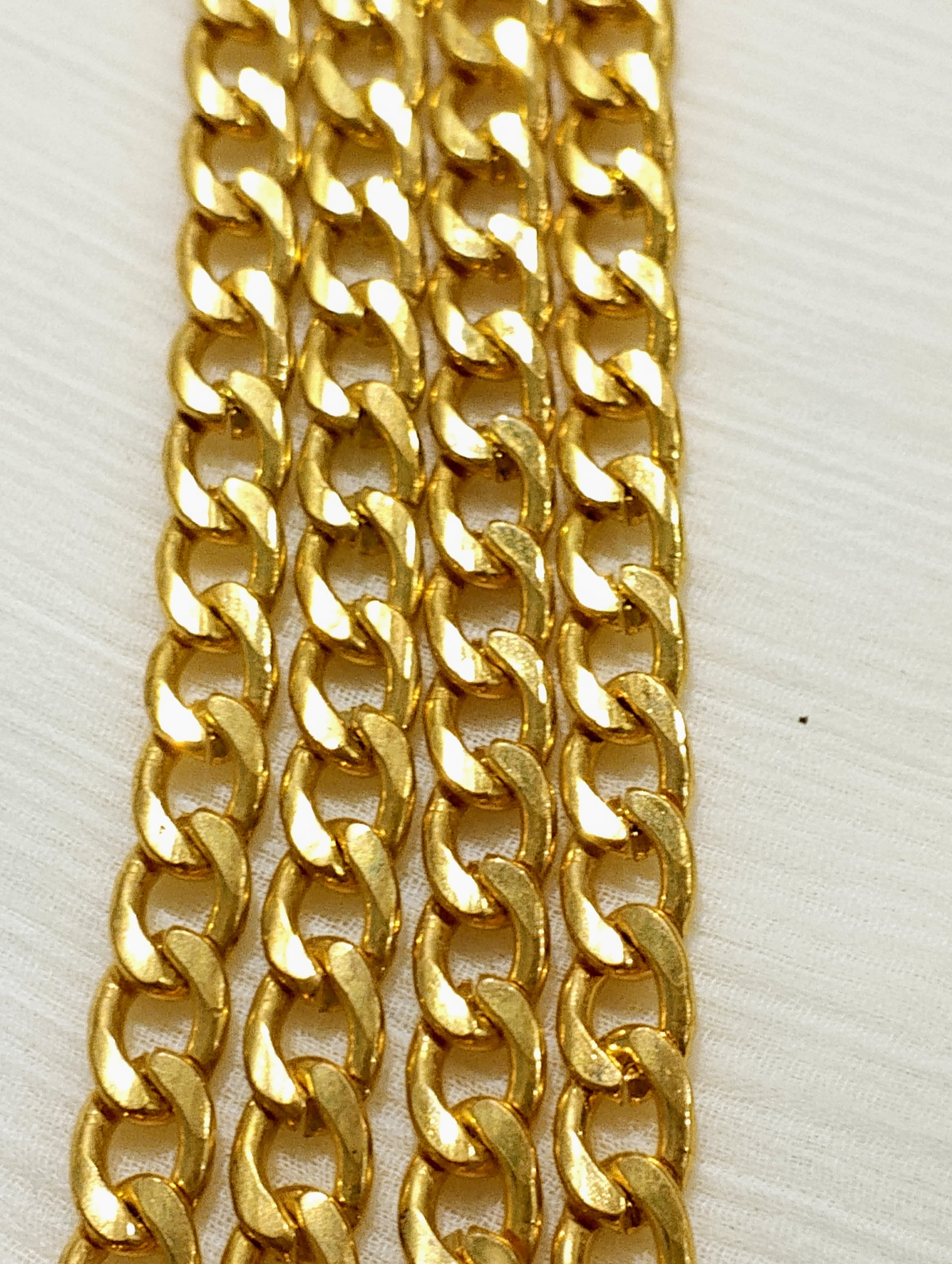 1 Yard 10mm Chain for Handmade Jewelry and DIY Crafting | KC Gold, Silver-Plated Curb Chain for Crafting Jewelry | Purse Clutches Cross Body Bags Chain