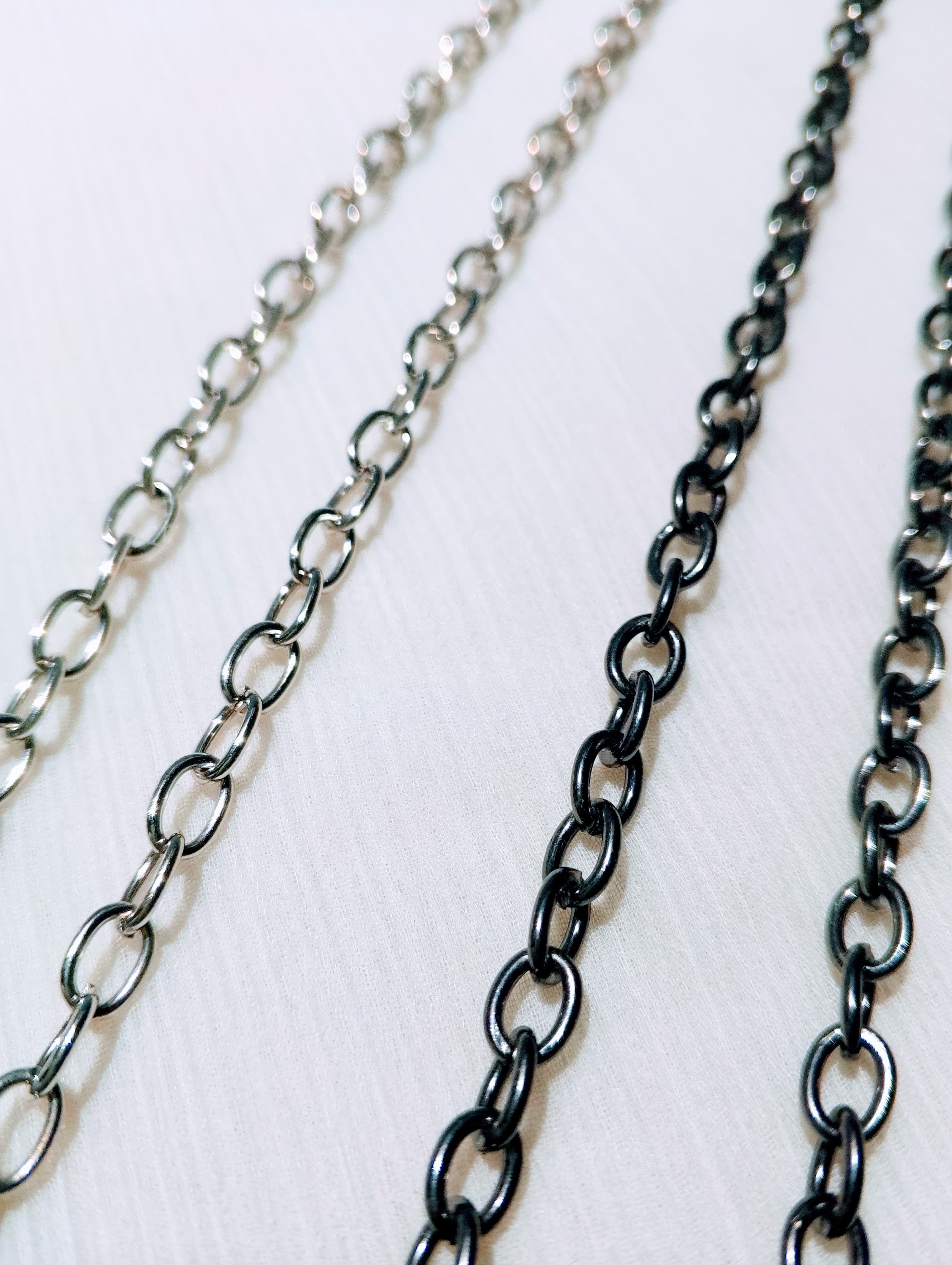 115 cm / 45 Inches 6mm O Shape Durable Metal Chain Links for Crafting and Jewelry | Purse Clutches Cross Body Bags Chain | Perfect for Crafting, Jewelry Making, and Various DIY Projects