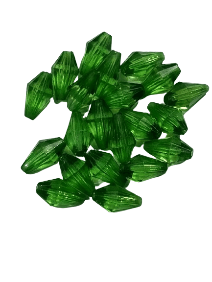 40g Green/Dark Yellow/Shocking Pink Acrylic Crystal Beads for DIY Jewelry Making, Elegant Fashion Accessories