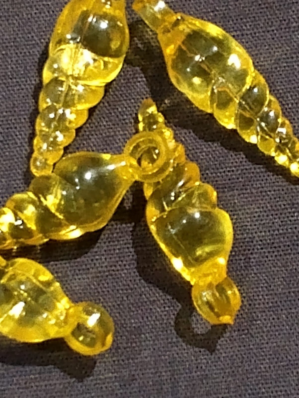 Beads for DIY Crafts. White, Yellow Spiral Tussle (Latkan) Acrylic Beads. Pack of 40gms Beads, For DIY Jewelry Making, Jewelry, And Dress Accessories.