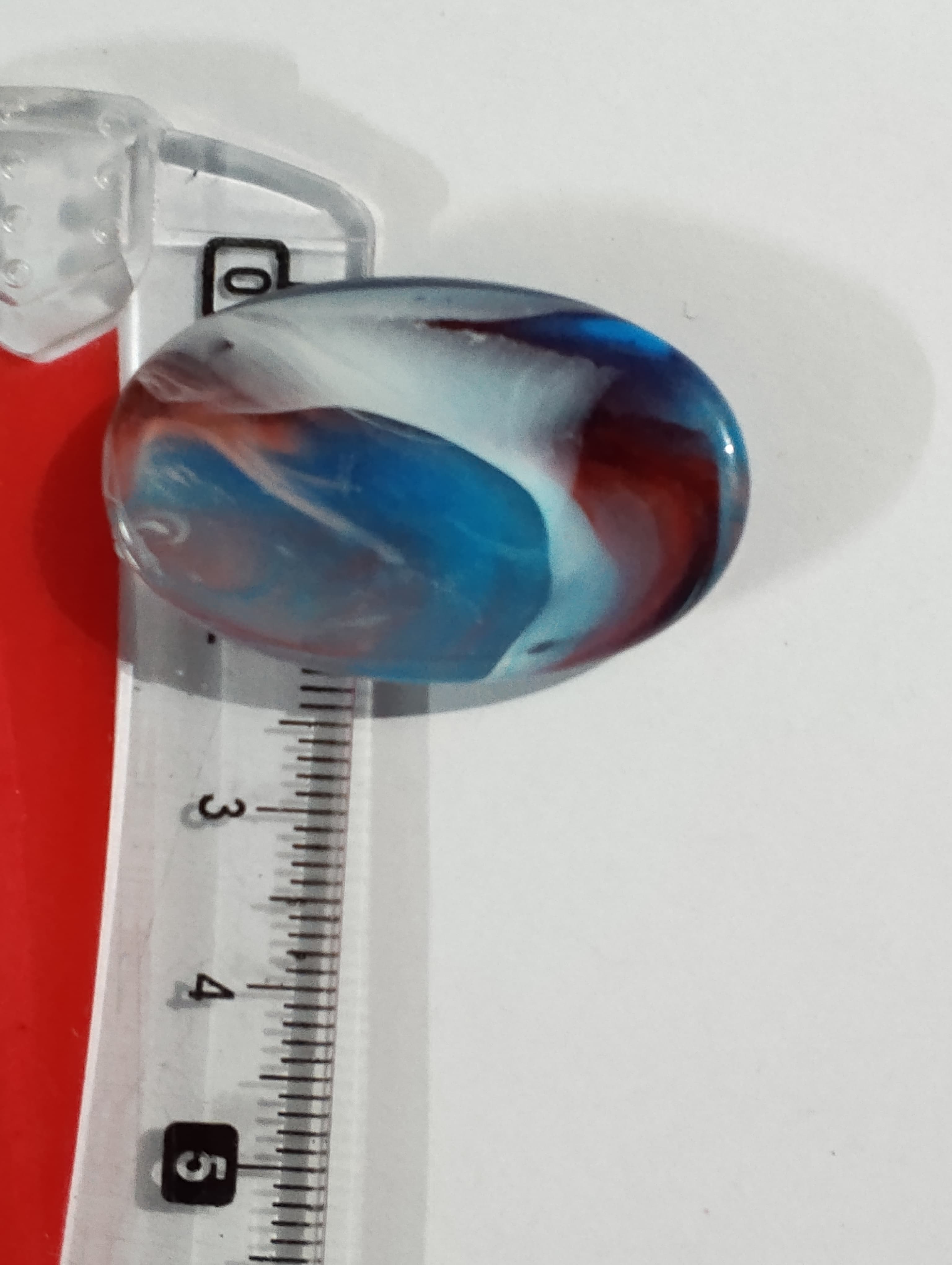 Pack of 40gms Beads, Blue Brown Oval Chip Large Acrylic Plastic Marble Beads For DIY Jewelry Making, Jewelry, DIY, Dresses And Crafting Accessories.