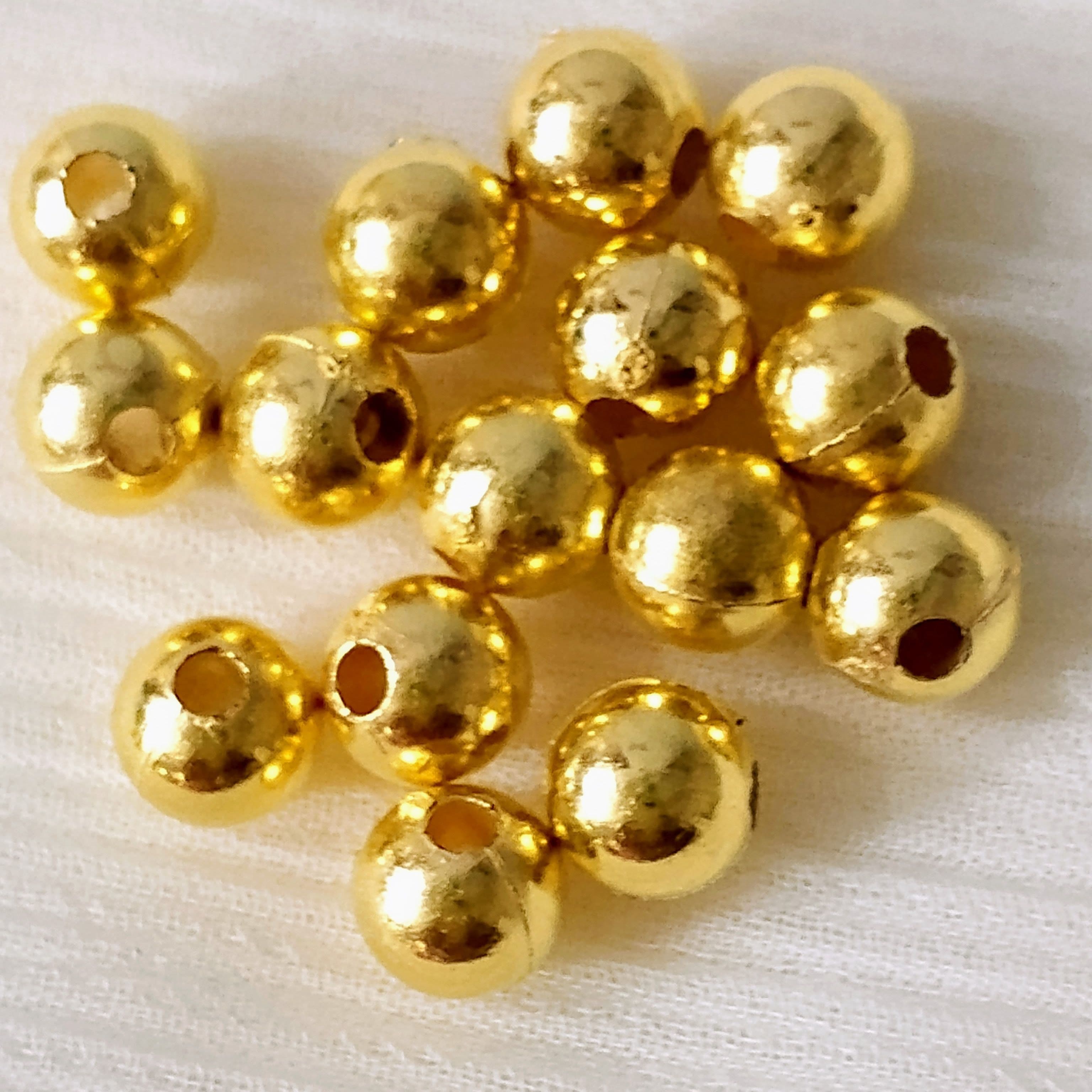 40grams of Premium Gold and Silver Spacer Beads for DIY Jewelry & Crafting, 8mm/5mm/3mm Sizes For DIY Jewelry Making, Dress Accessories, Crafts, and Home Décor