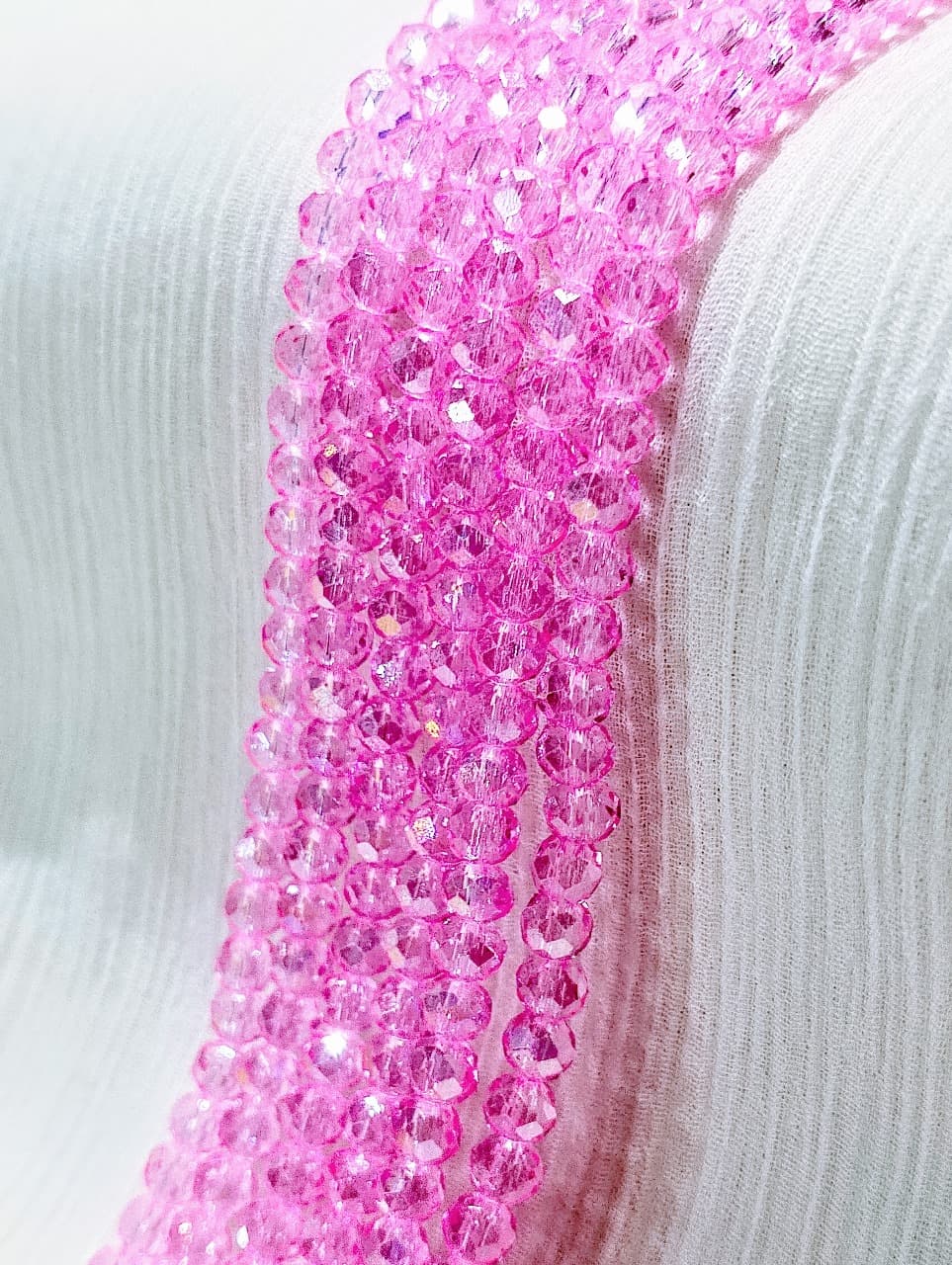 4mm Round Faceted Beads for DIY Crafts. Multicolor Acrylic Crystal Beads. 4 Strings | DIY Jewelry Making, Jewelry, Dress Accessories, Crafts, and Home Décor.