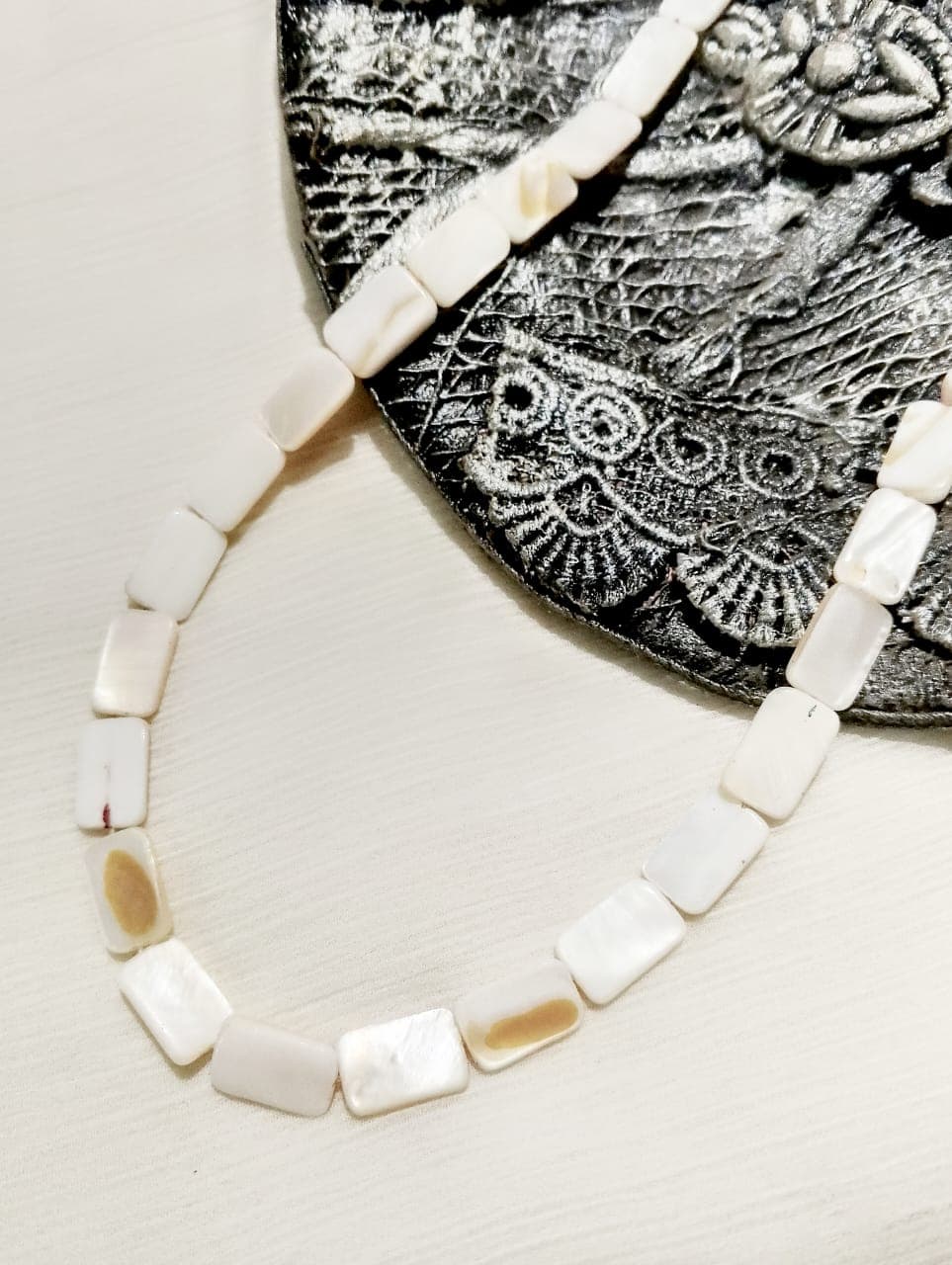 10pcs Natural Flat Rectangle White Mother of Pearl Sea Shell Beads for Crafting - DIY Crafting Elegant Jewelry Making Supplies