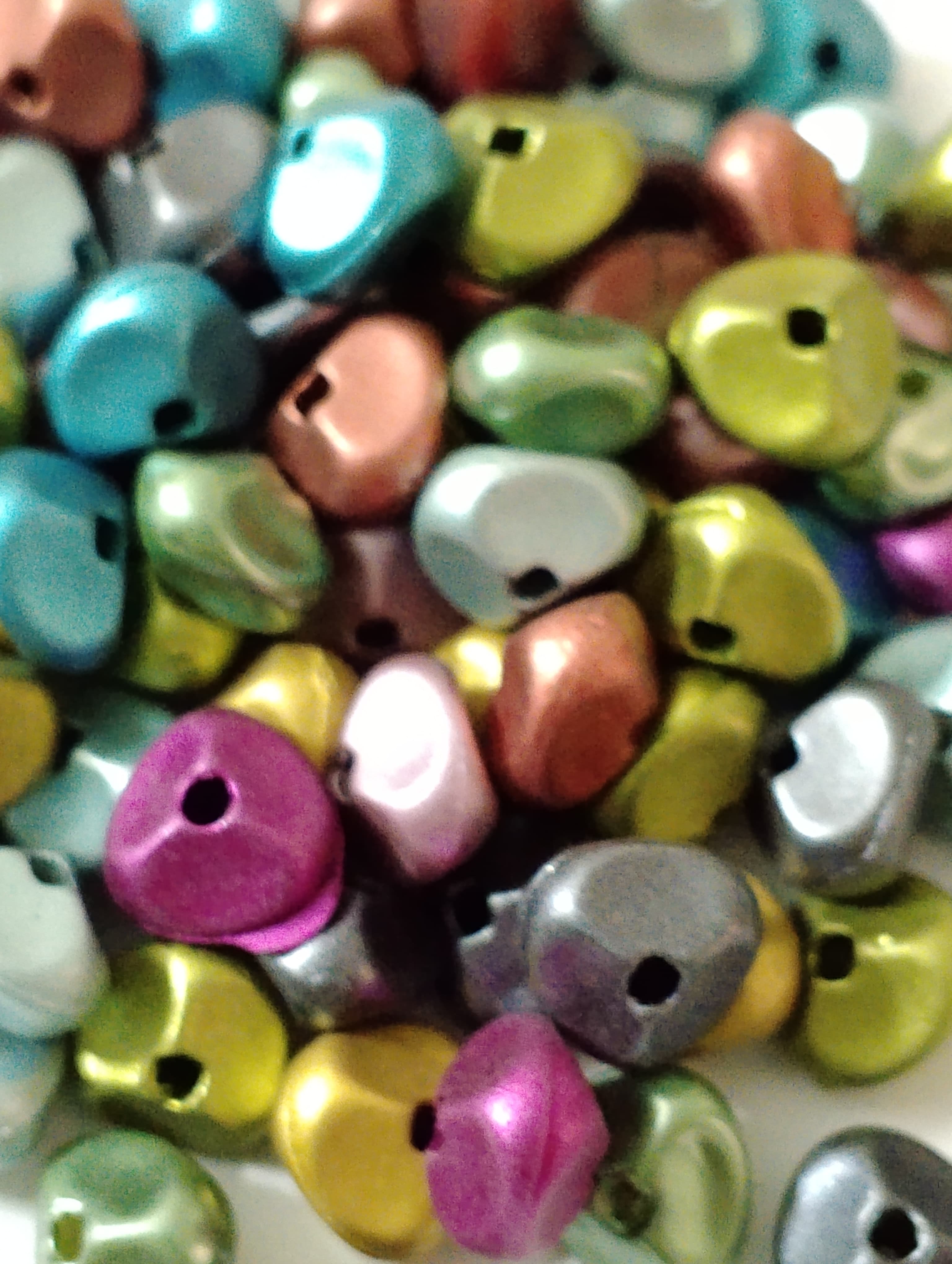 Colorful Shiny Spacer Plastic Beads for DIY Crafts - 40gms - Ideal for DIY Jewelry Making, Jewelry, Dress Accessories, Crafts, and Home Decor.