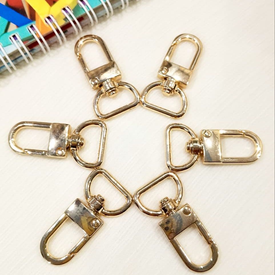 10 High Quality 41mm, 32mm Lock | Metal Swivel Lobster Clasp Hooks Snap Buckles for Bag Strap Keychain DIY Leather Craft Handbag Purse Belt Dog Collar Pet Leash Accessories Rotating Carabiner Clip Hook
