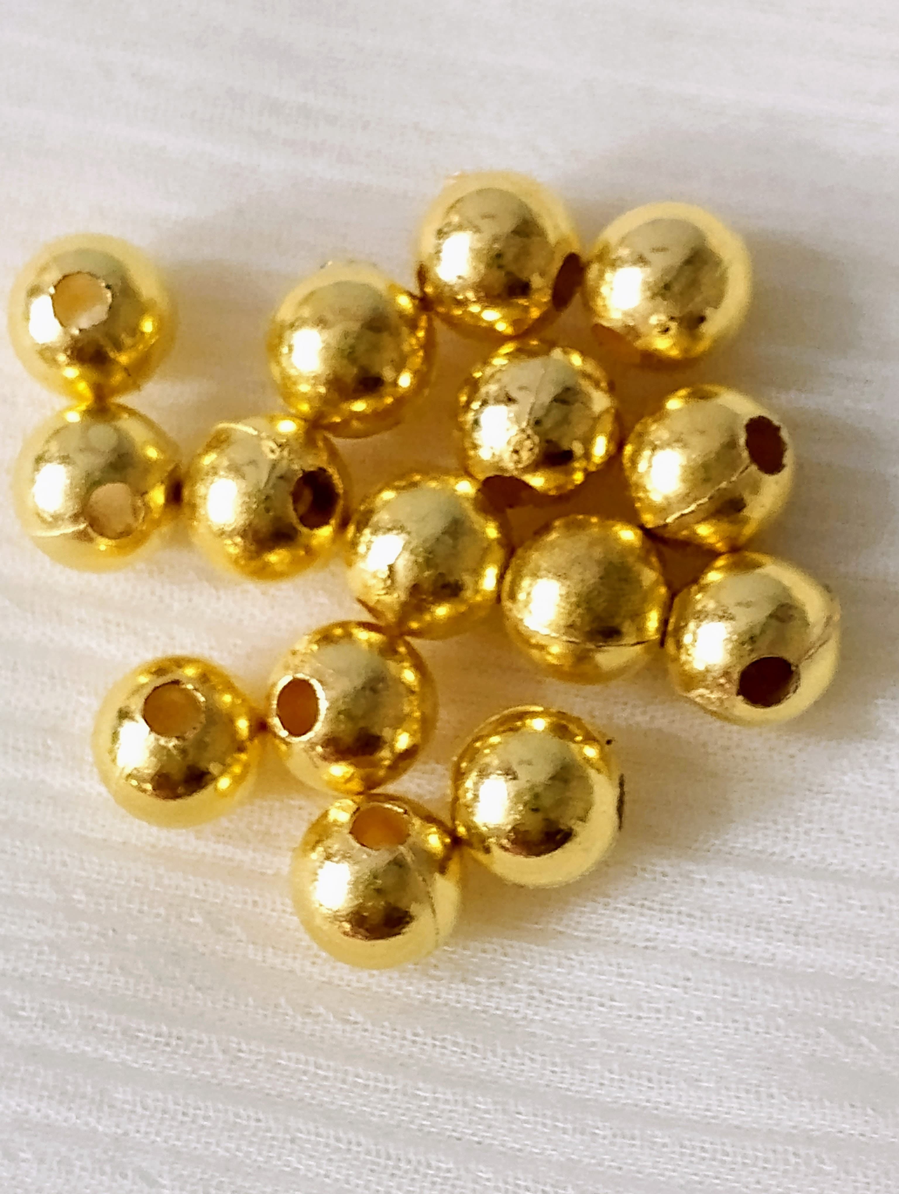 40grams of Premium Gold and Silver Spacer Beads for DIY Jewelry & Crafting, 8mm/5mm/3mm Sizes For DIY Jewelry Making, Dress Accessories, Crafts, and Home Décor